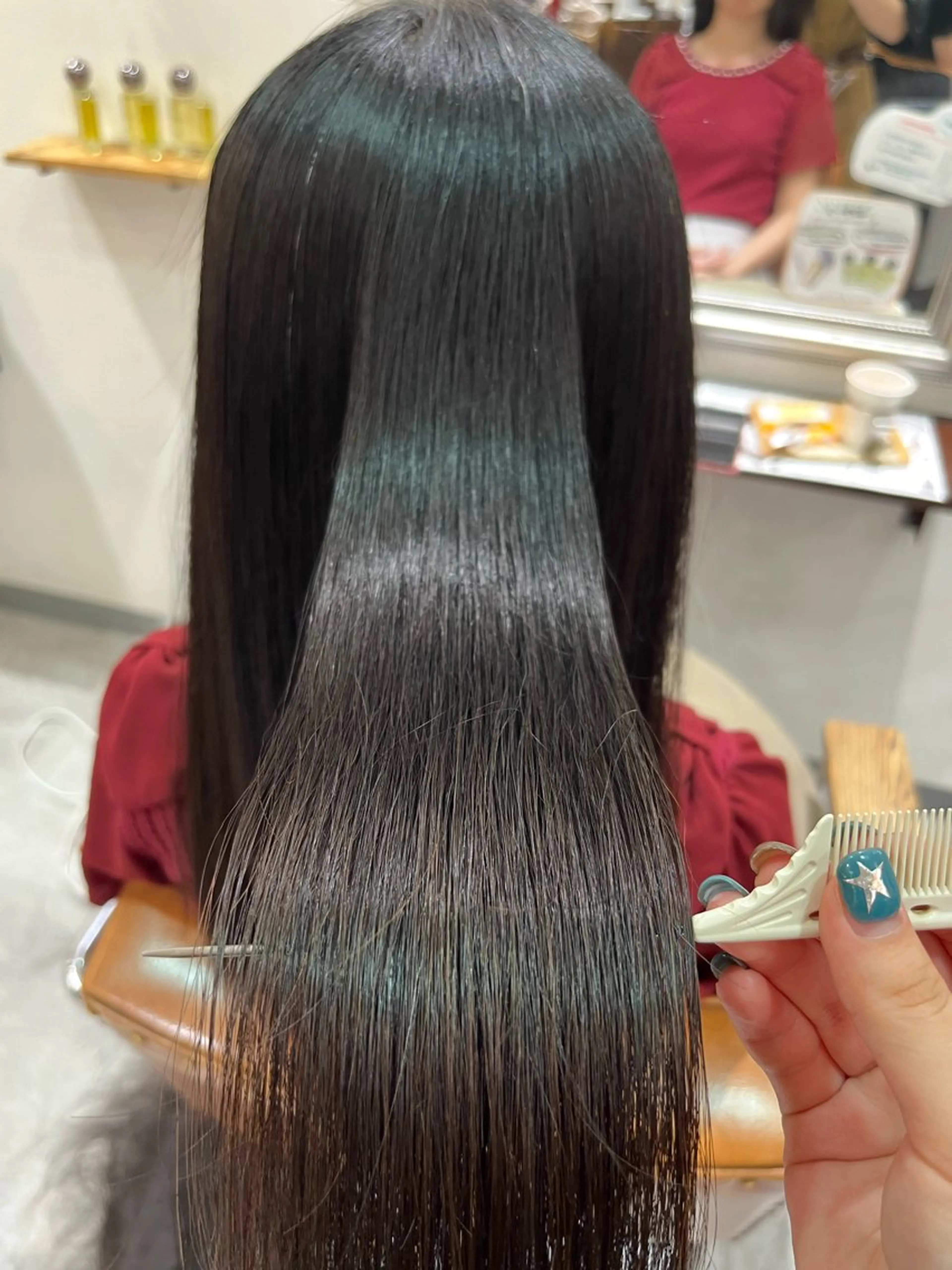 ロング ハイライト 髪質改善 縮毛矯正 トリートメント 髪質改善アンジュール かのんのヘアスタイル