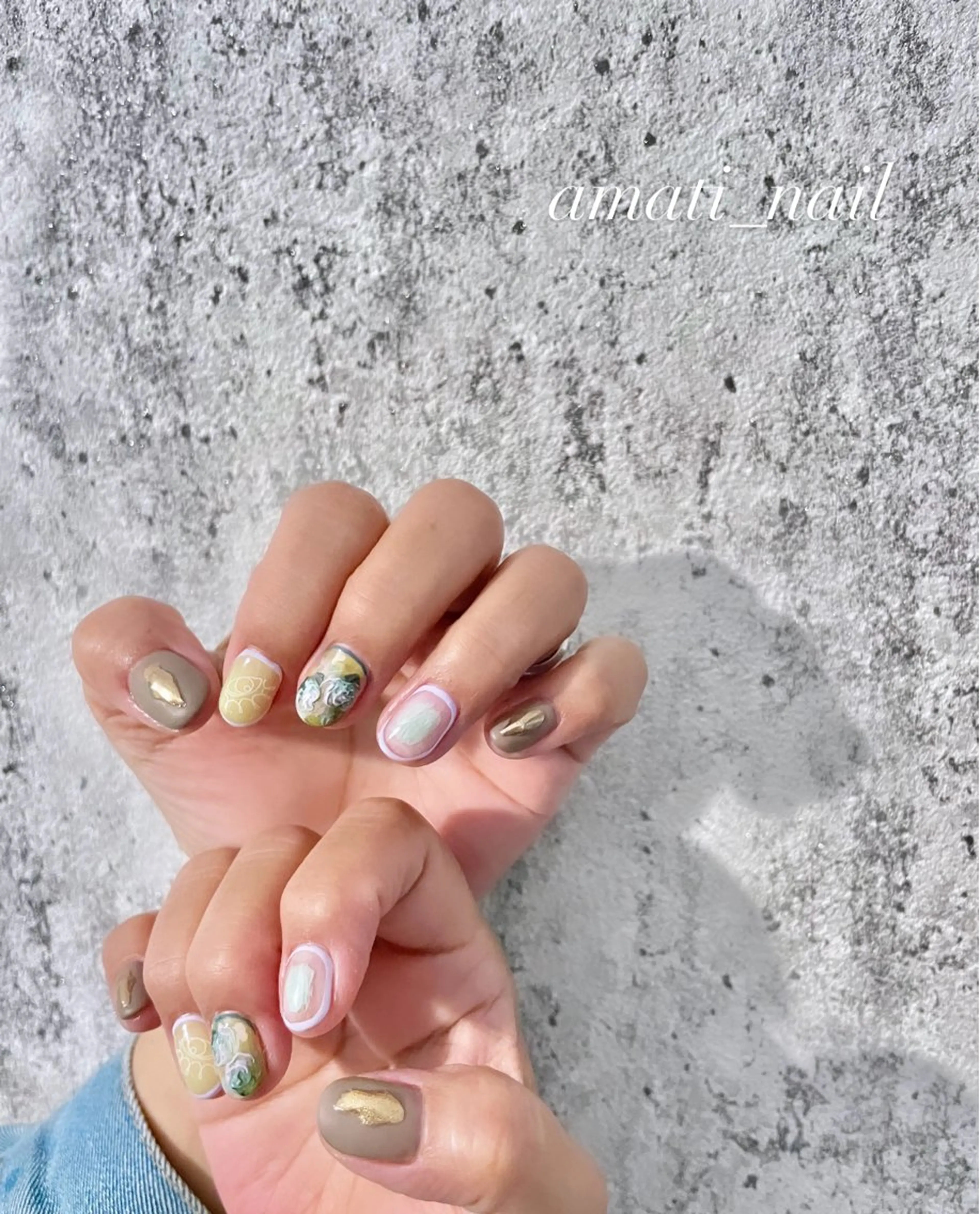 ネイル フットネイル ジェルネイル マグネットネイル ミラーネイル ニュアンスネイル ハンドネイル amati_nail TAKAKOのネイルデザイン