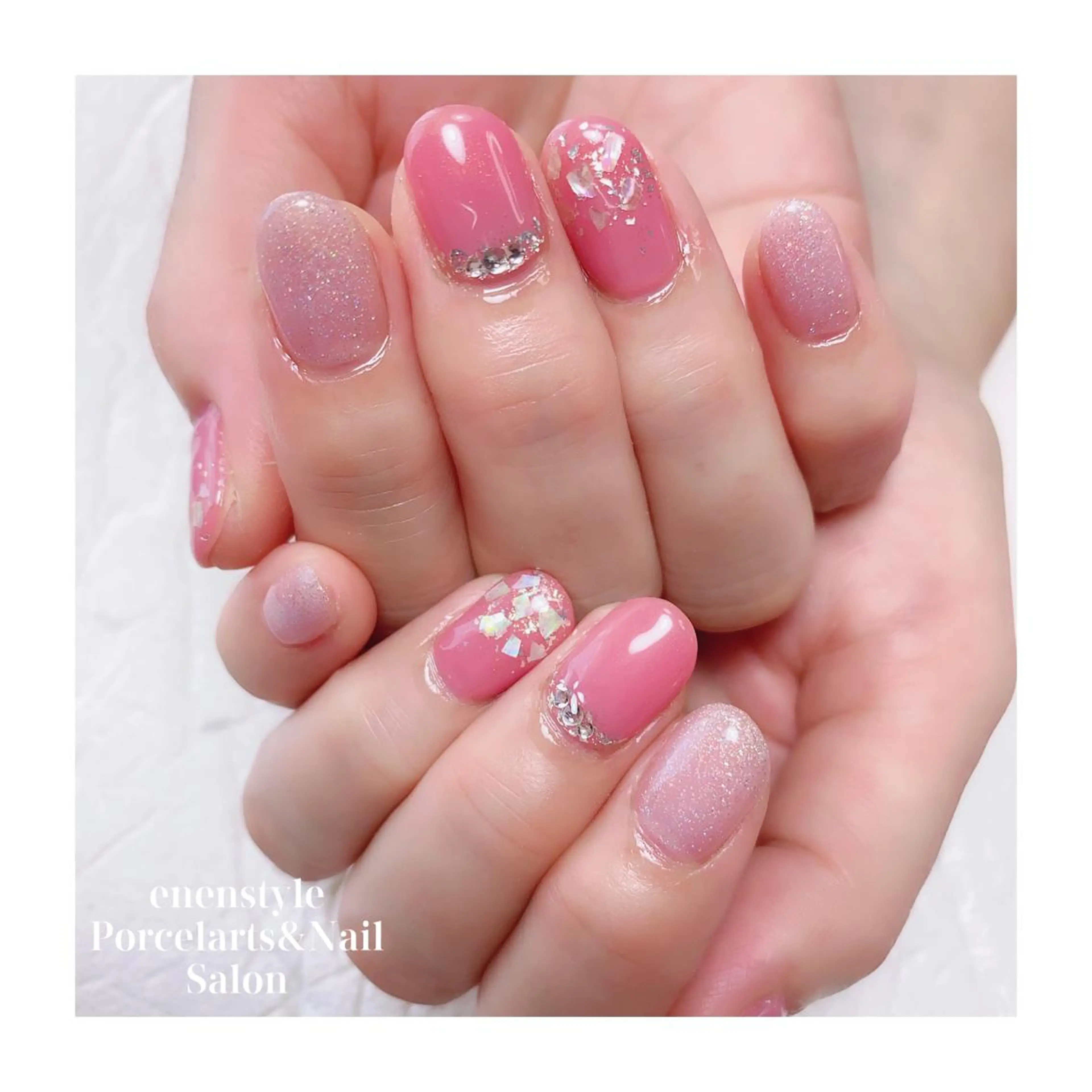 ショート ネイル ハンドネイル 👑enen style👑のネイルデザイン