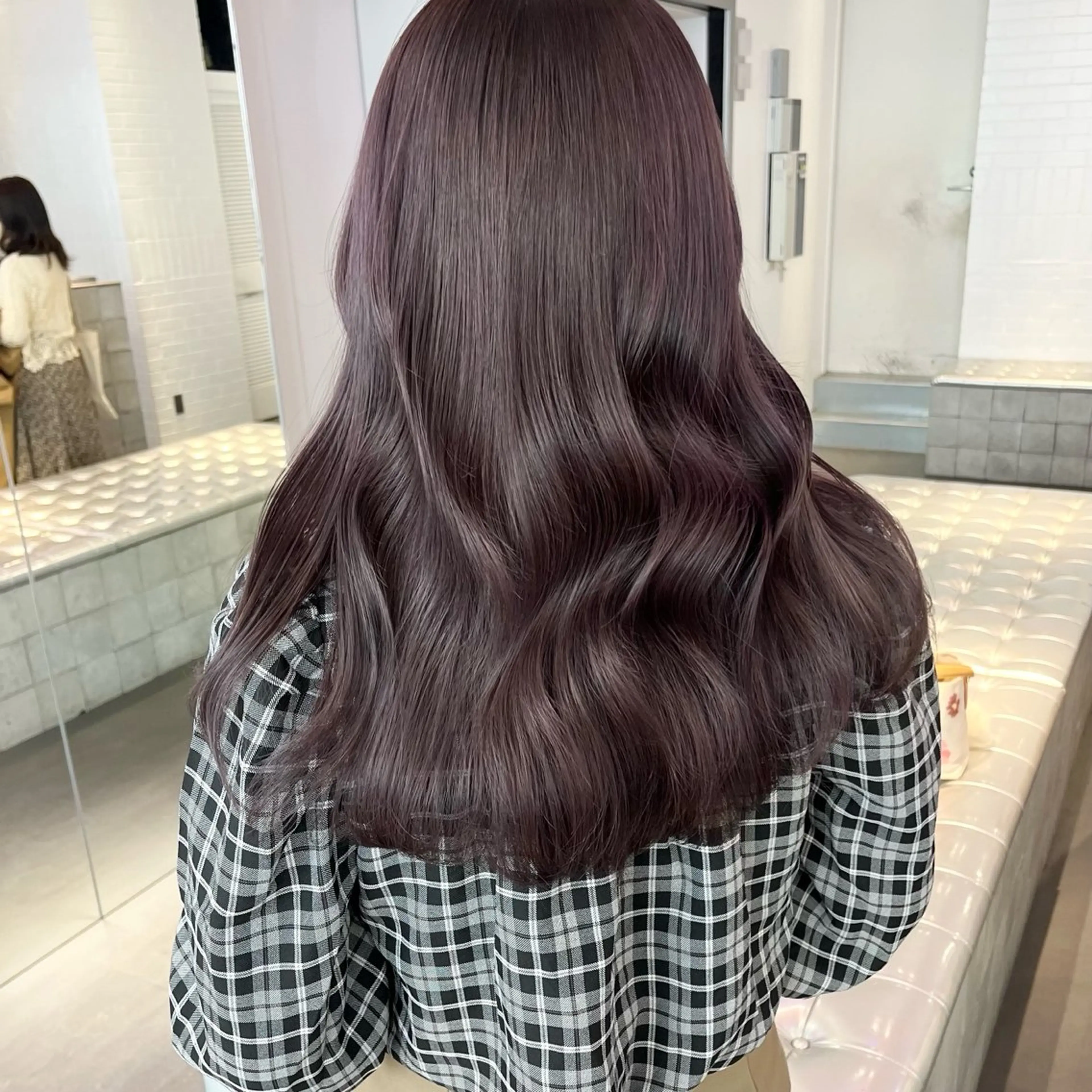 ロング カラー ブリーチ 透明感カラー グレージュ ラベンダーカラー ラベンダーグレージュ レイヤー×グレージュ /ピンク🩷mioのヘアスタイル