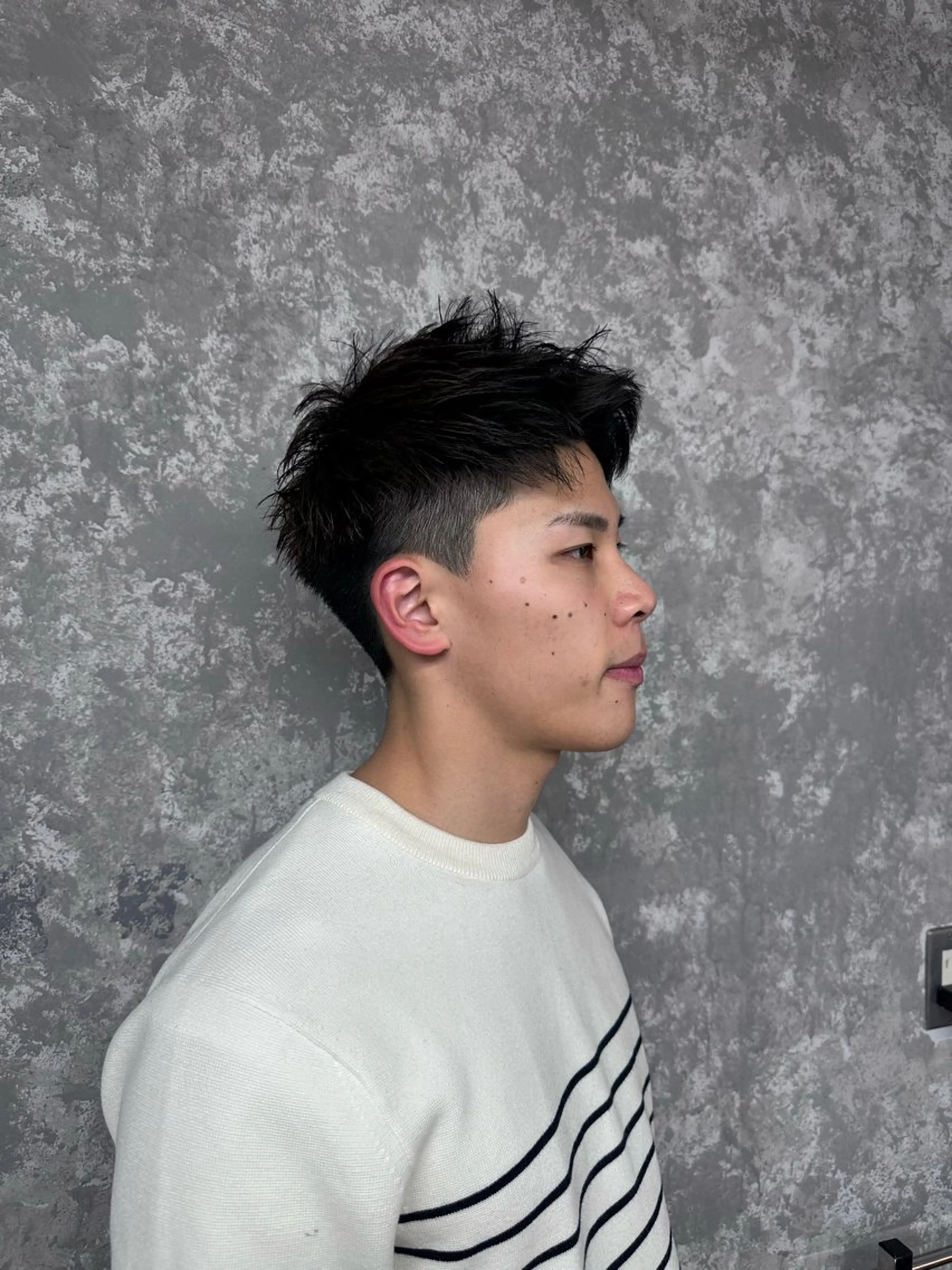 ショート メンズ カット 🩵つなぎショート✨ パーマスタイル みくのヘアスタイル