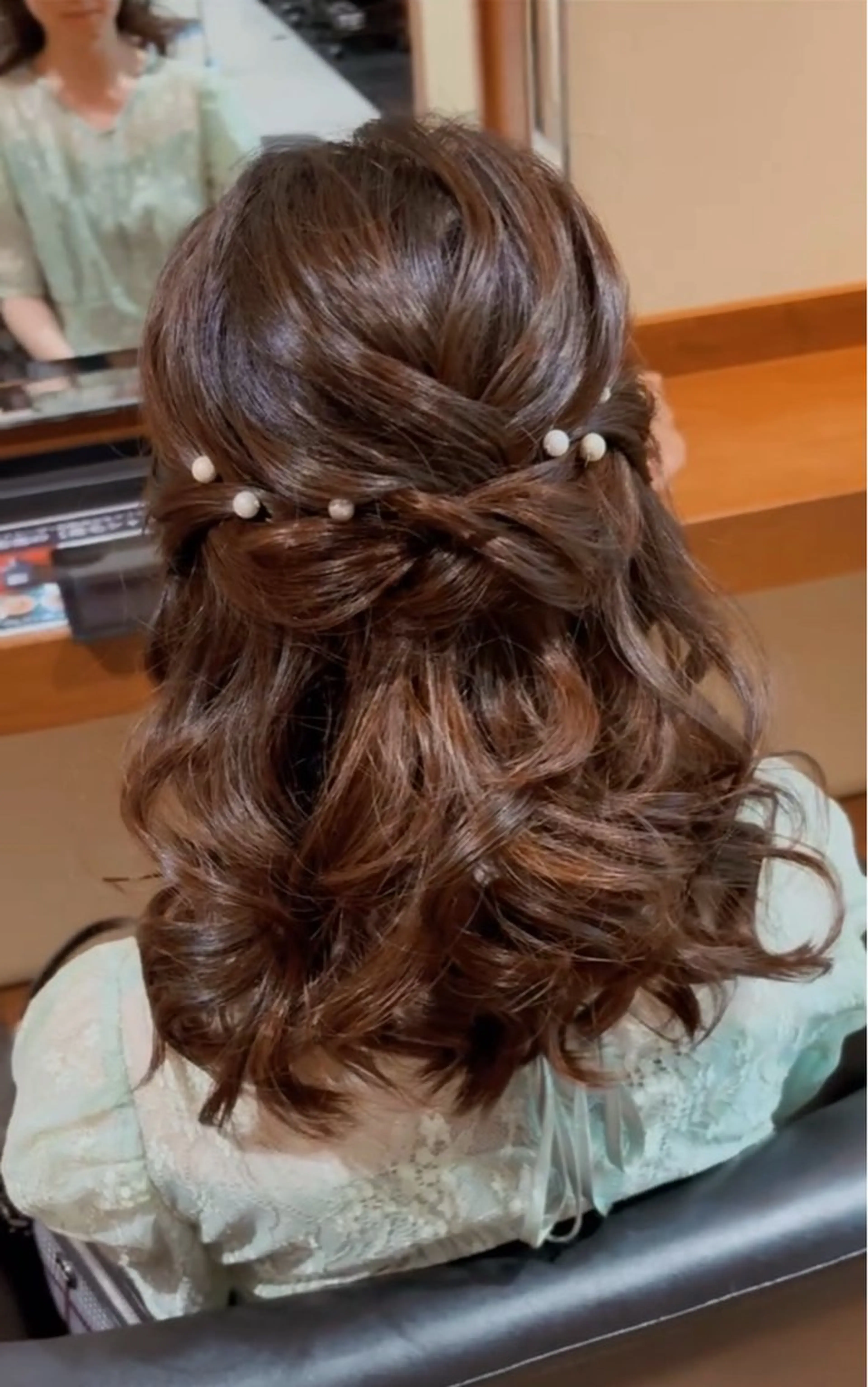 ヘアアレンジ ハーフアップ ヘアセット ⟡.·mamiya 縮毛矯正/ヘアセットのヘアスタイル