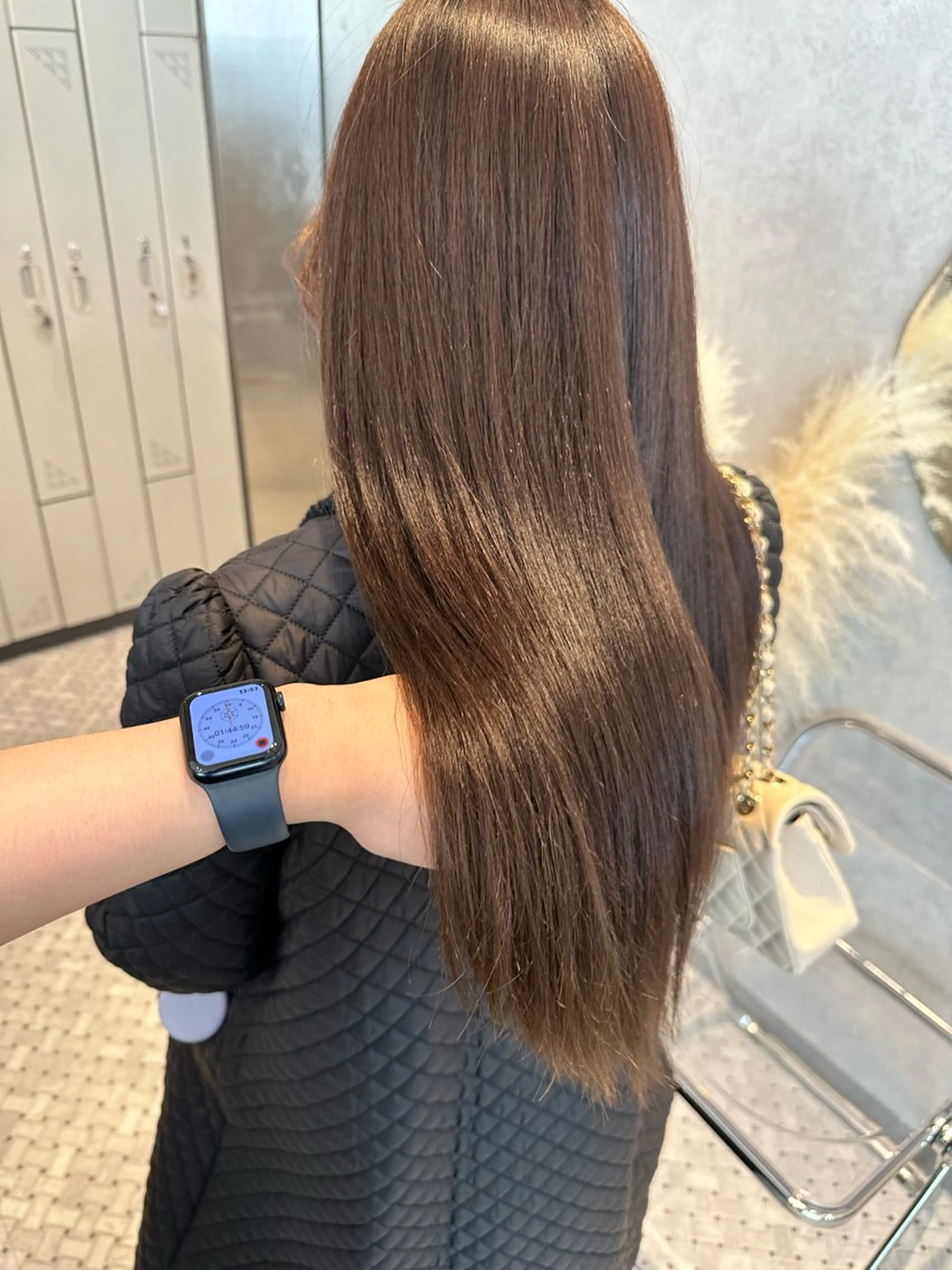 ロング パーマ ヘアアレンジ 髪質改善 ストレートパーマ REONA🪽✨薬院 レイヤーカット🫧のヘアスタイル