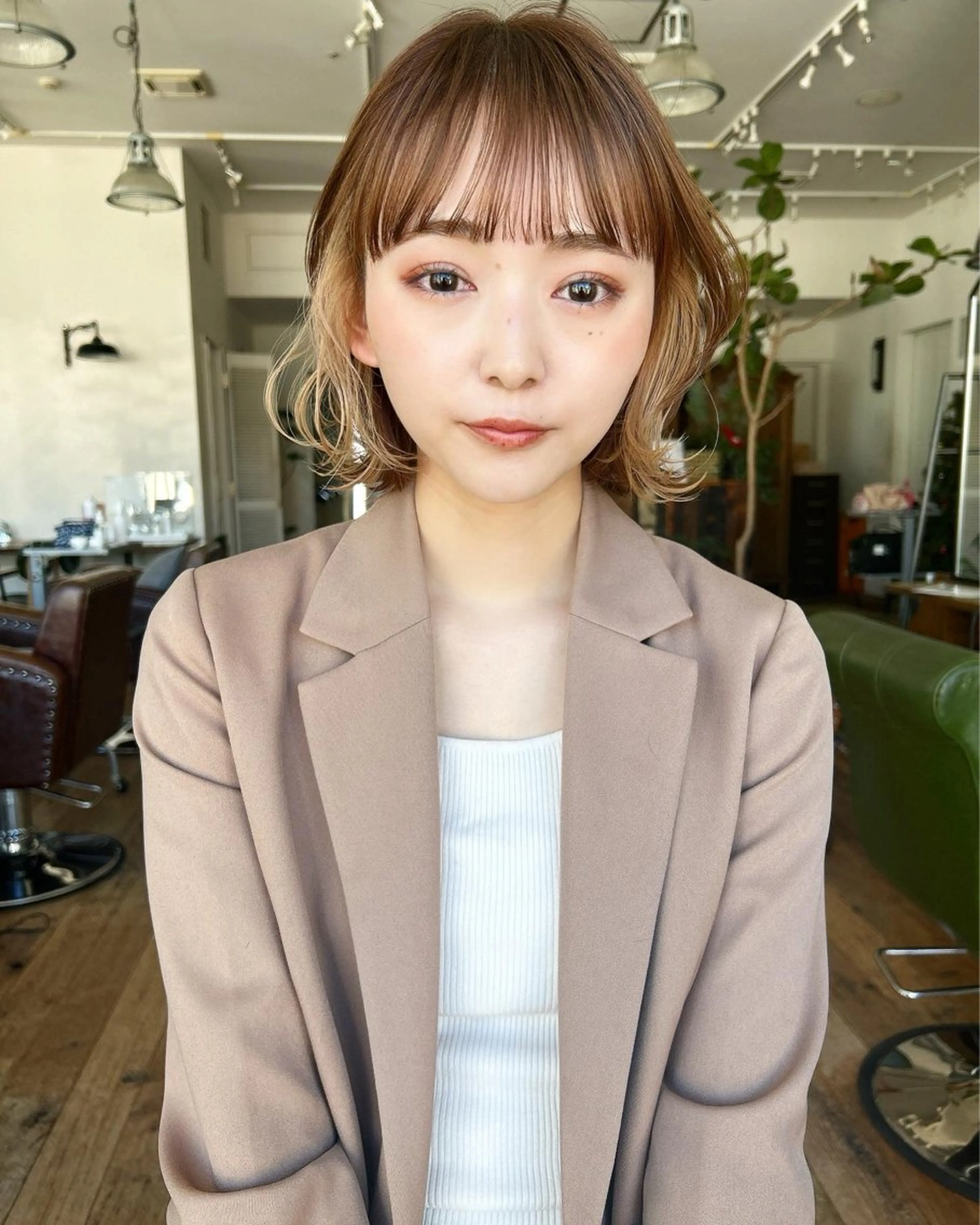 ショート カラー インナーカラー メンズ／パーマ ／レディース髪質改善のヘアスタイル
