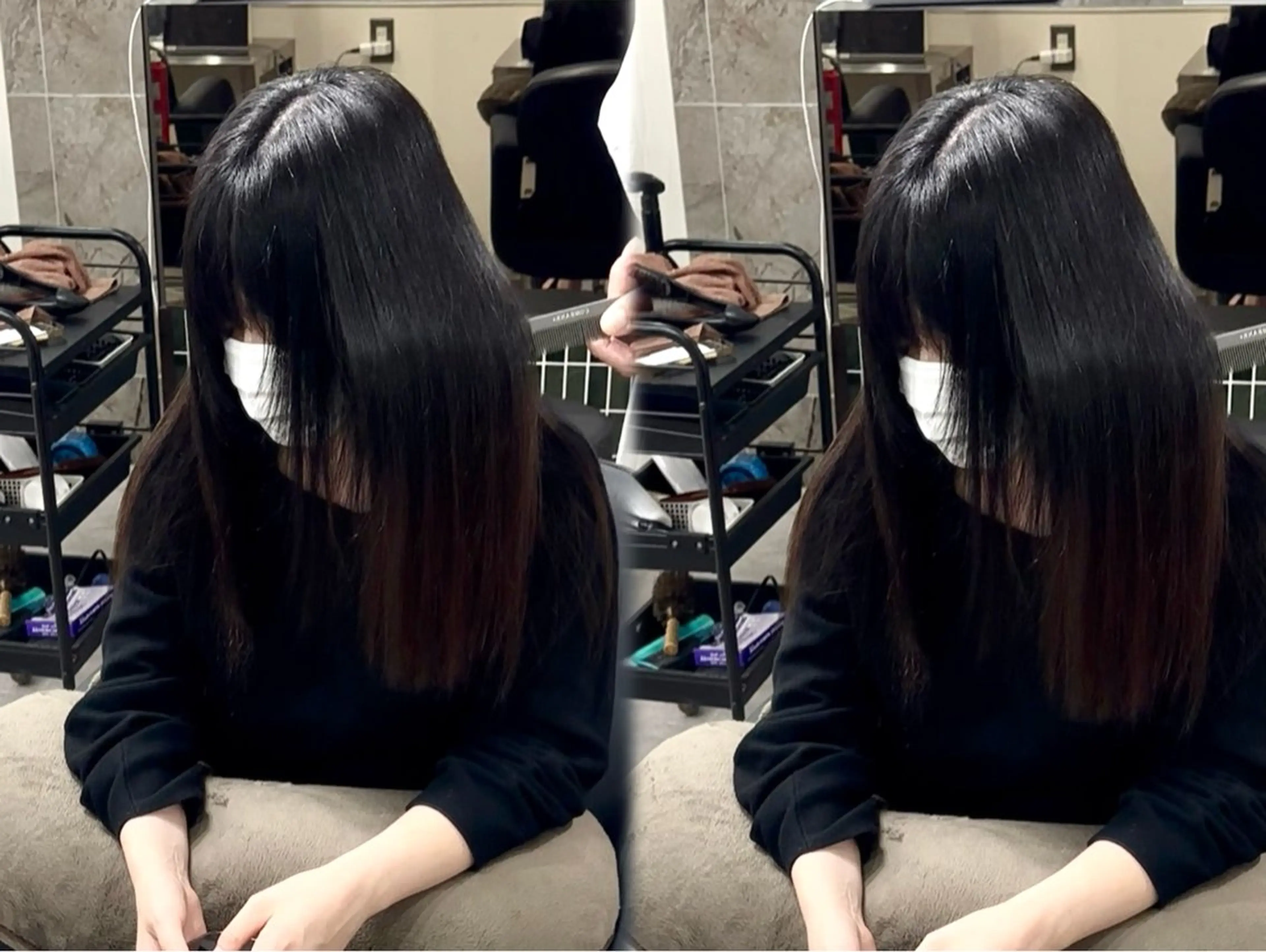 セミロング ヘアカラー トリートメント 🫧とぅるん艶髪🫧 透明感カラー×猿渡のヘアスタイル