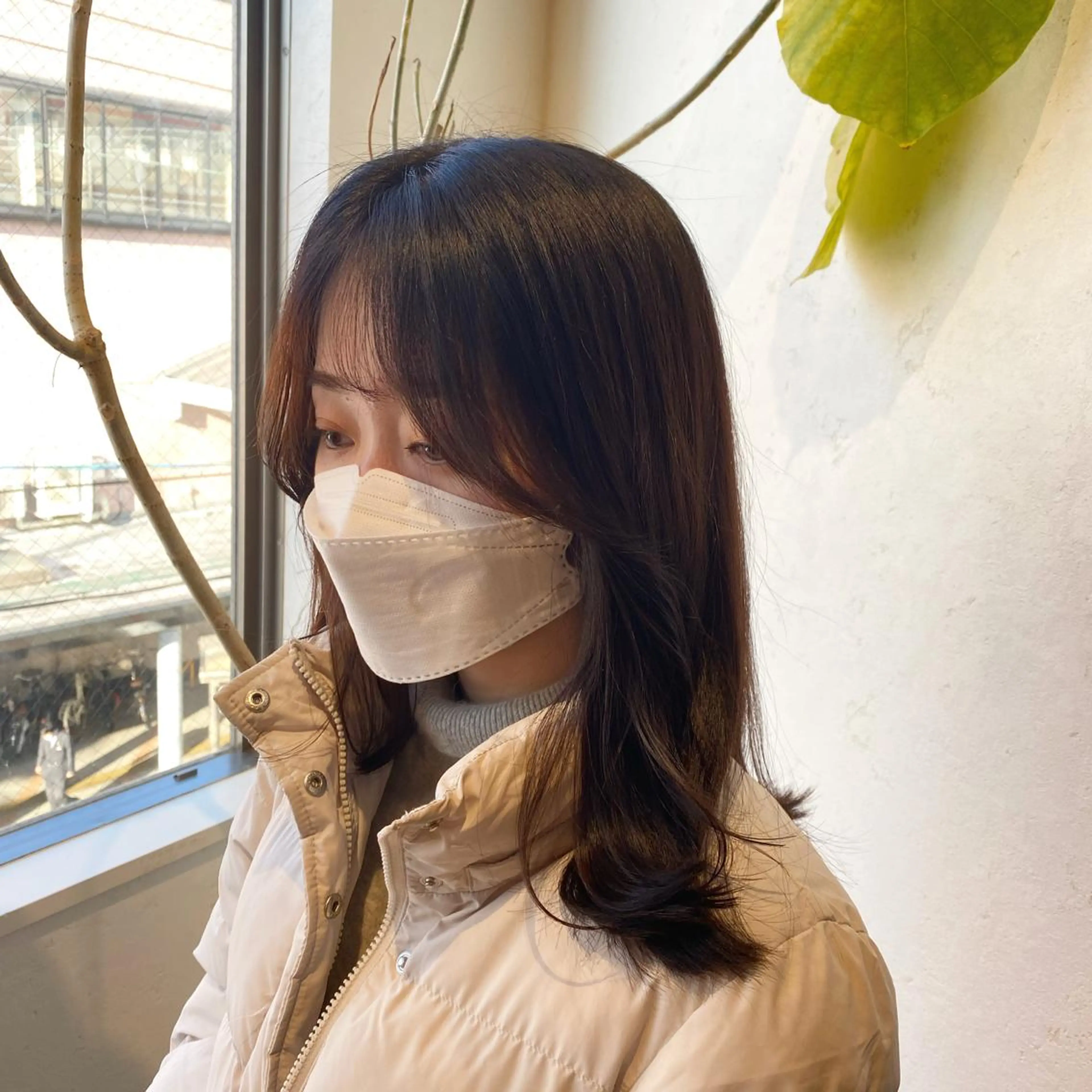 セミロング 韓国ヘア🕊村上 ののこ🕊のヘアスタイル