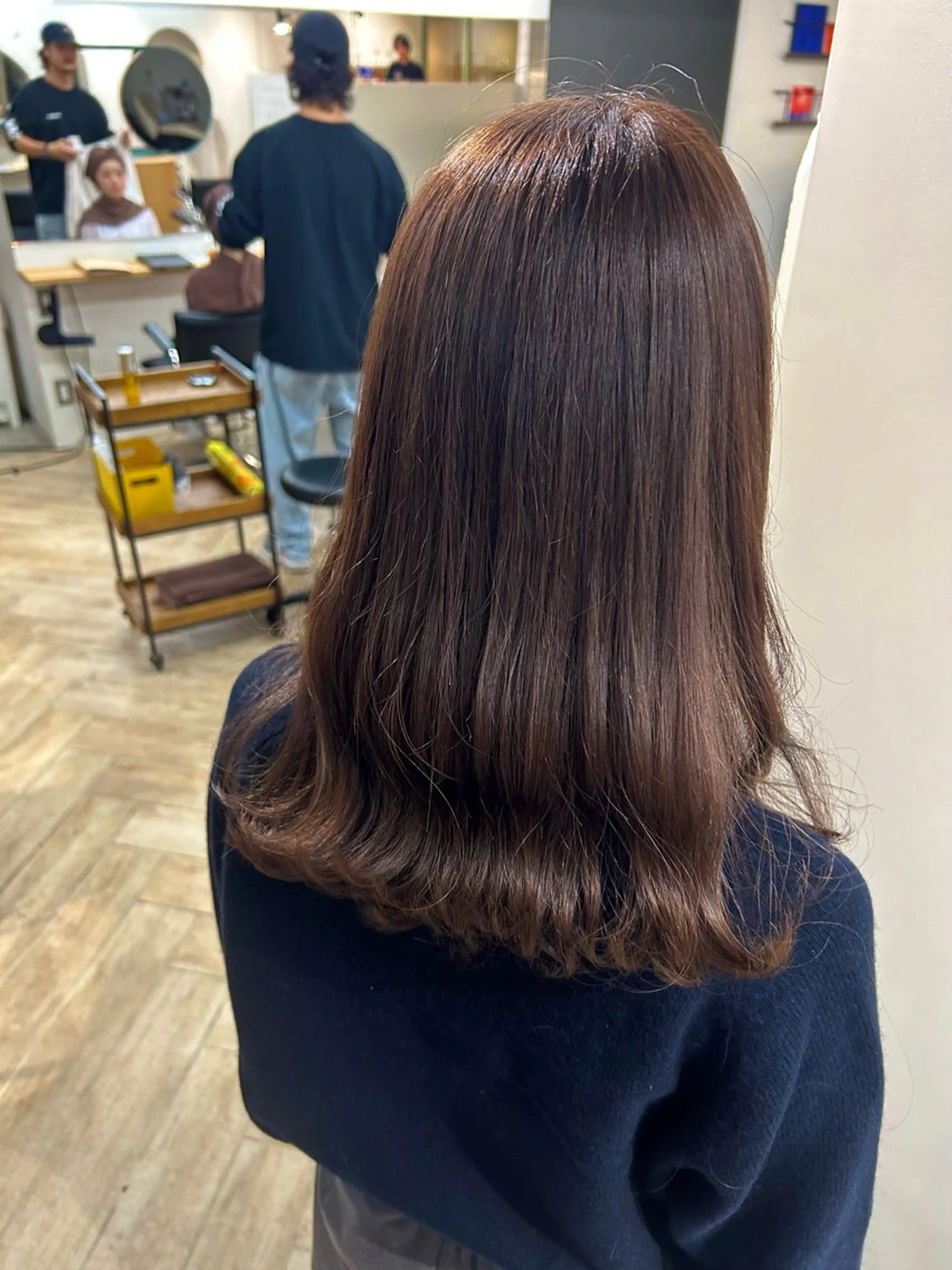 カラー ヘアカラー トリートメント ベージュ/ダブルカラ ー/新潟駅/青柳萌果のヘアスタイル