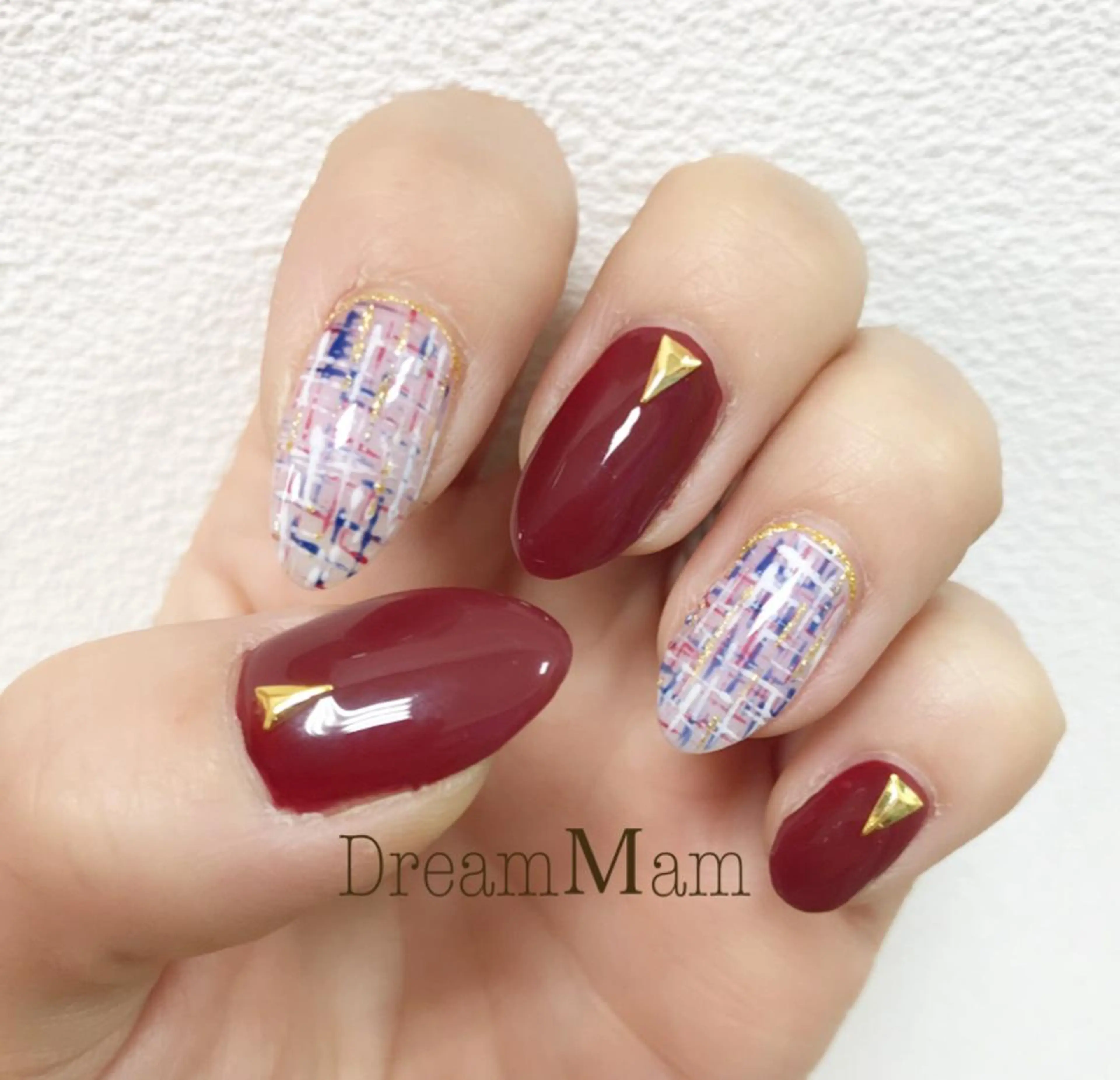 ネイル ツイードネイル 冬ネイル ハンドネイル Nail Salon Ｄream Mamのネイルデザイン