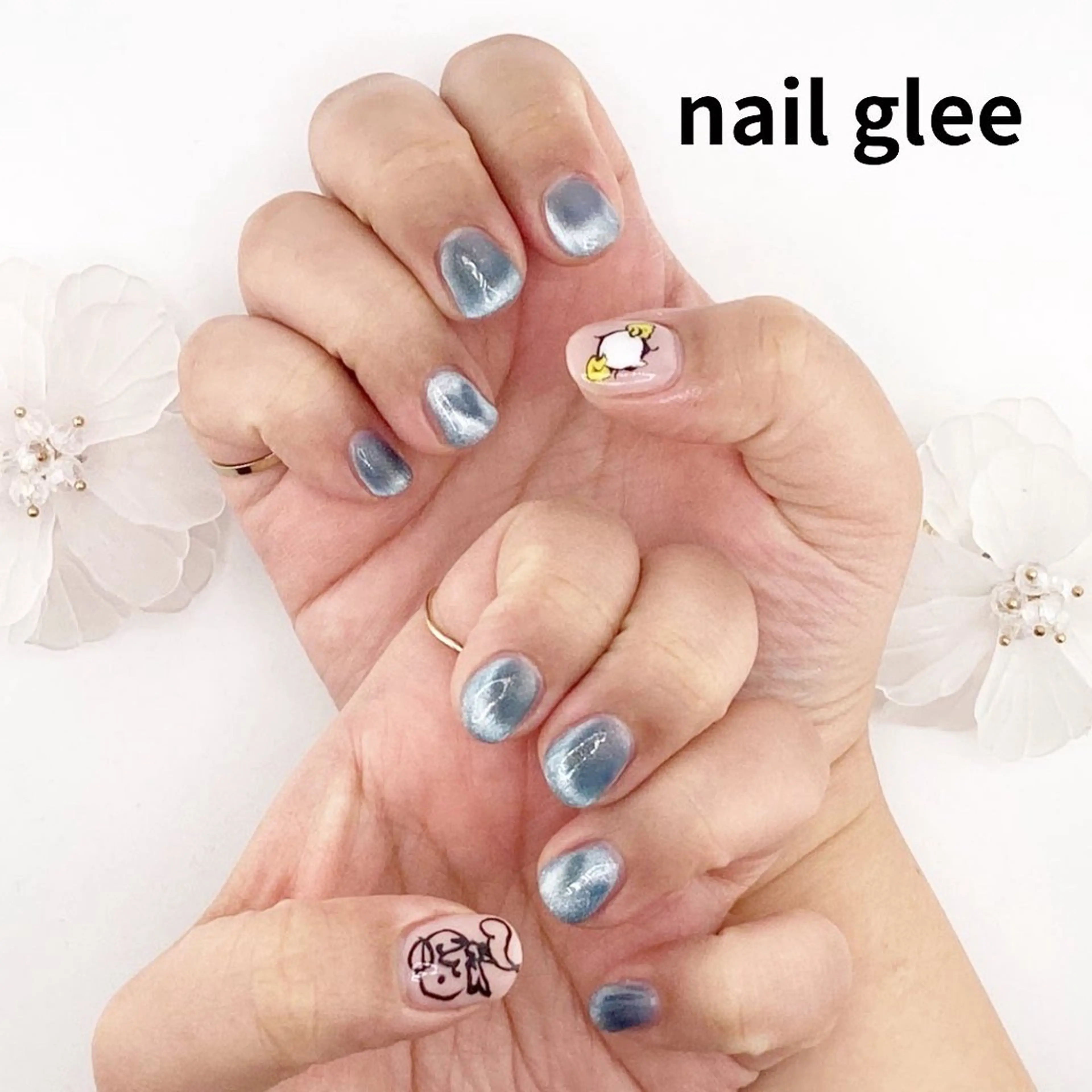 ミディアム ハンドネイル RISA nail gleeのネイルデザイン