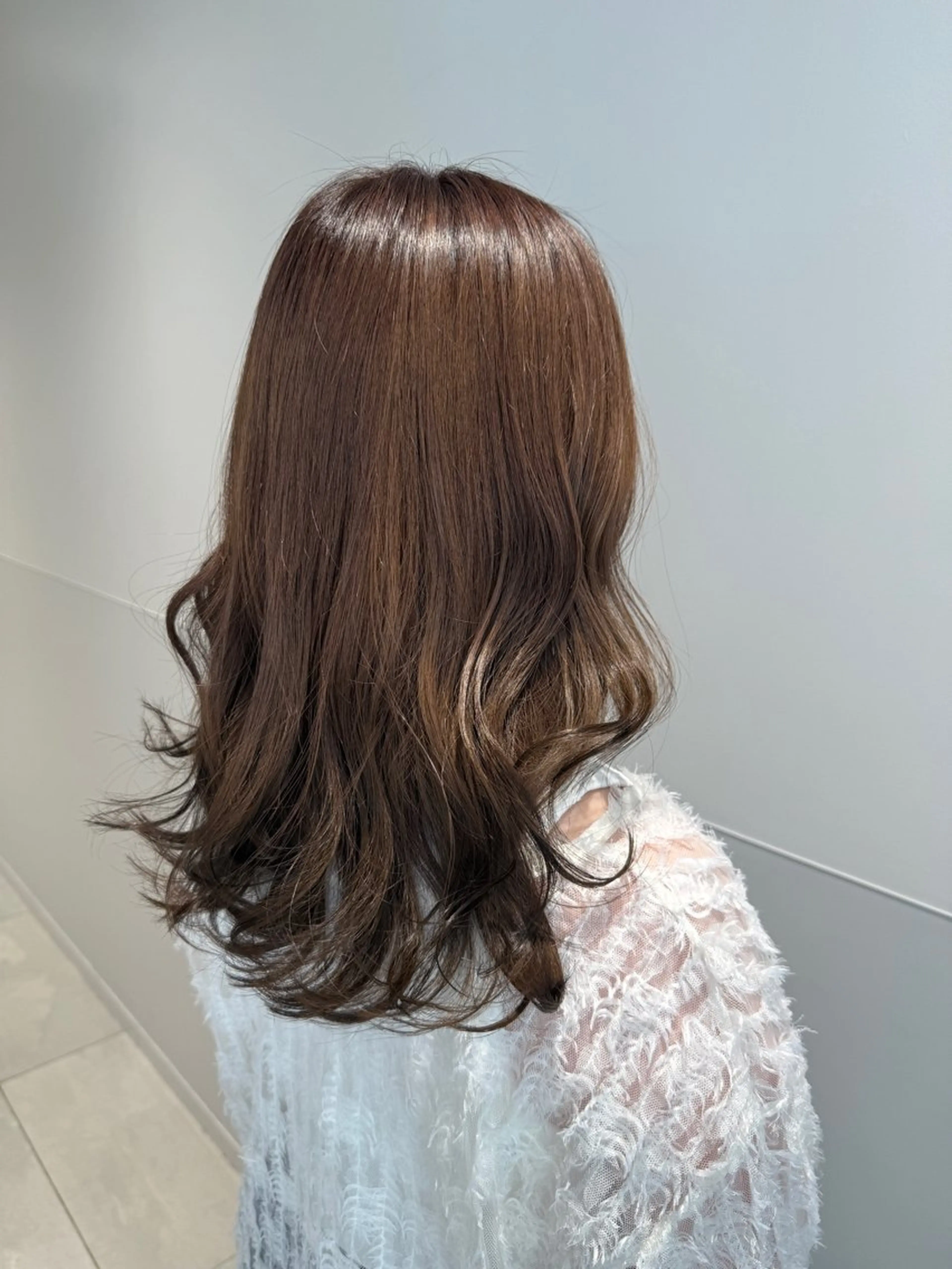 ミディアム アッシュ カット ヘアカラー 💎透明感カラー💎 ナチュラルテイストのヘアスタイル