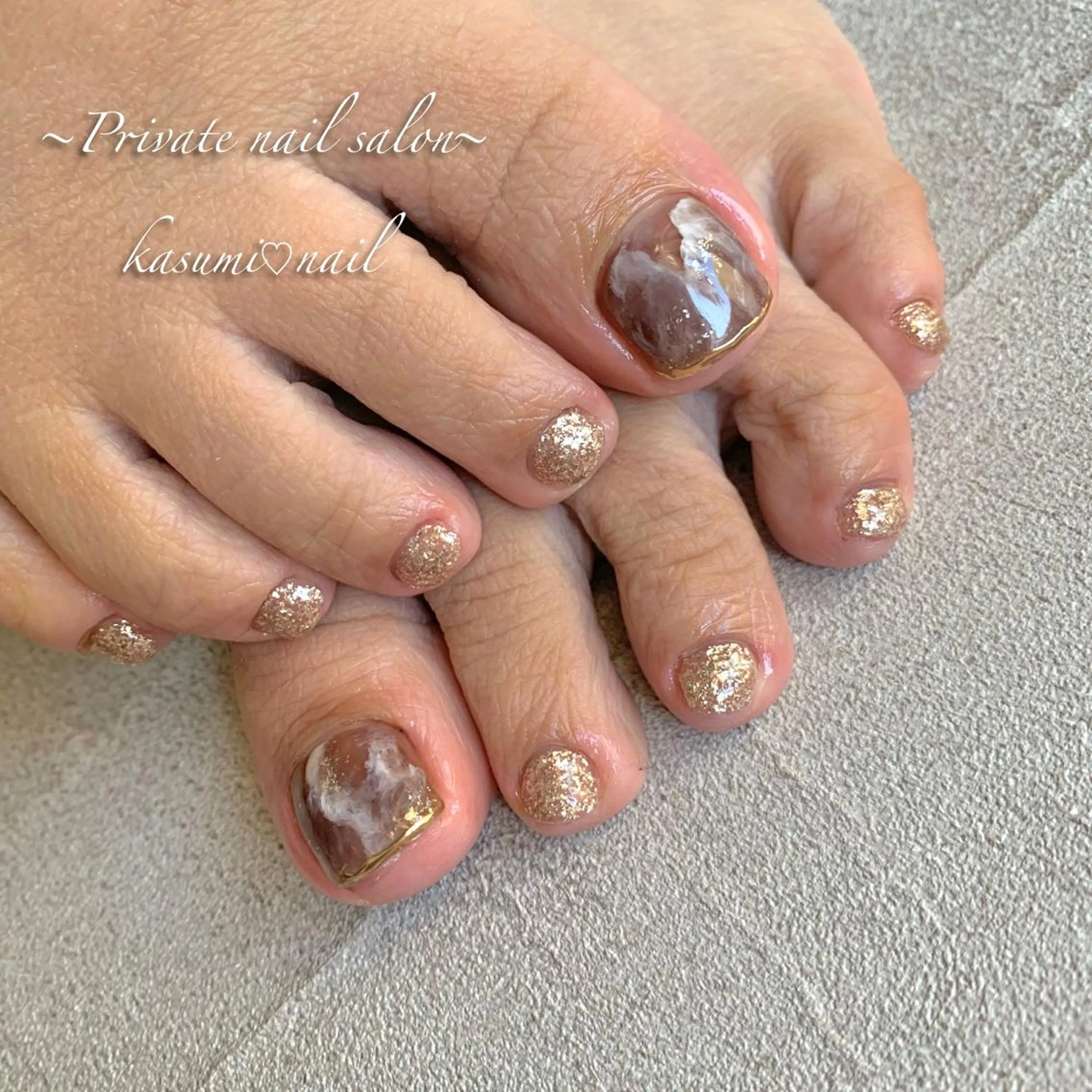 ネイル アートネイル ラメ(グリッター) マグネットネイル ミラーネイル ニュアンスネイル KASUMI♡ Nailのネイルデザイン