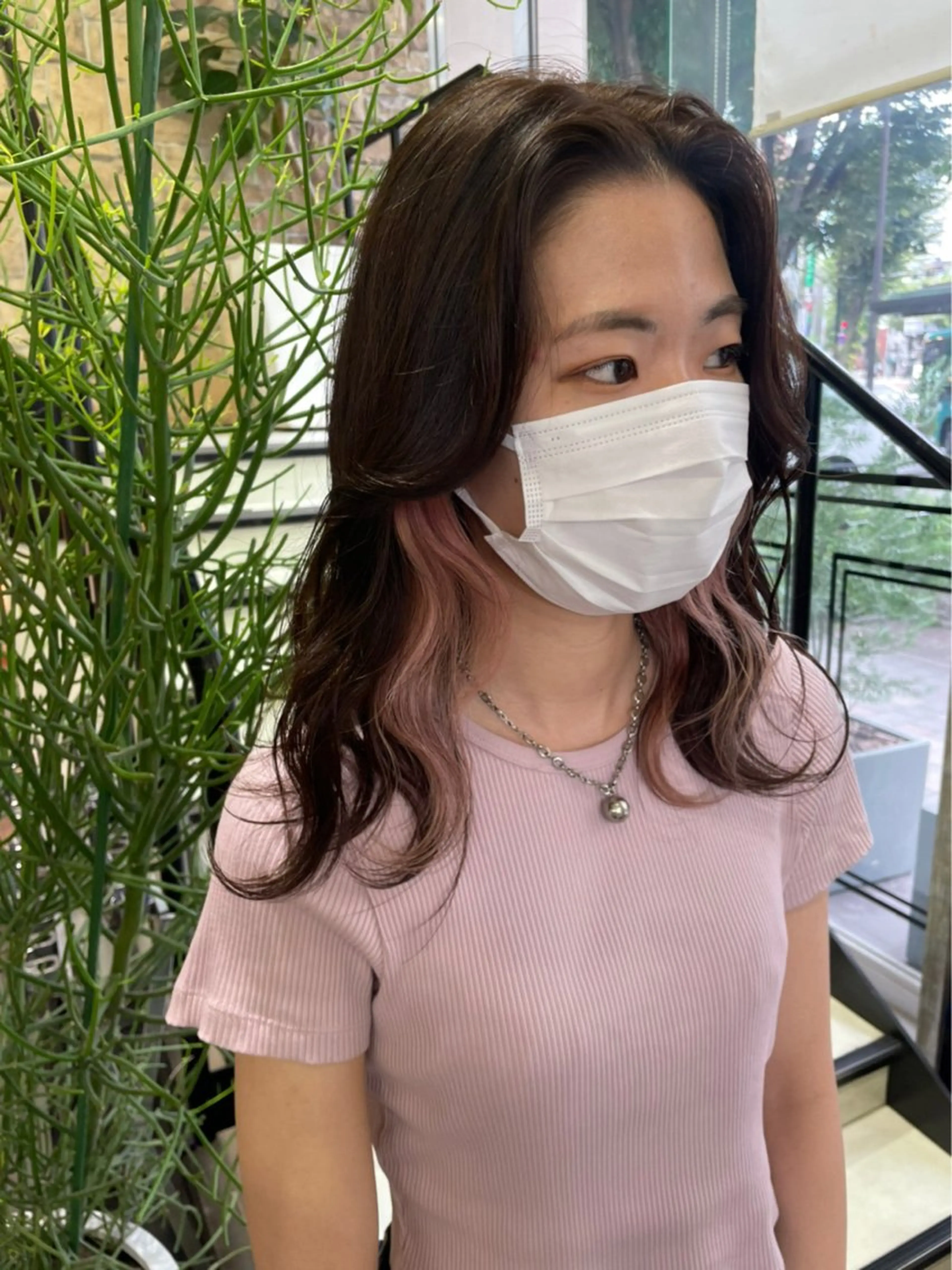 ロング カラー メンズパーマ/ メッシュ📍ﾕﾘのヘアスタイル