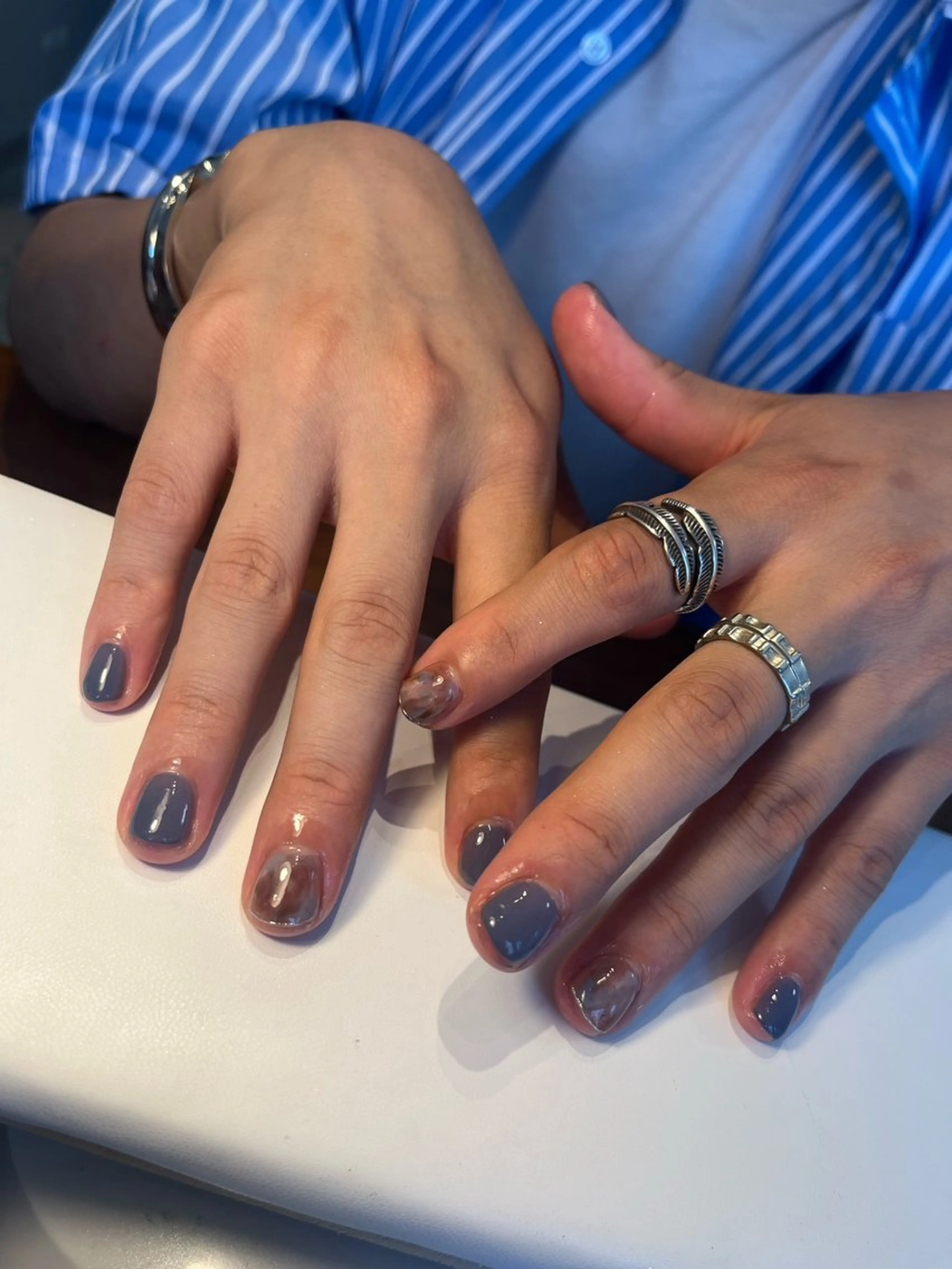 ネイル メンズネイル ニュアンスネイル ハンドネイル ballie／小野原 なつみのネイルデザイン