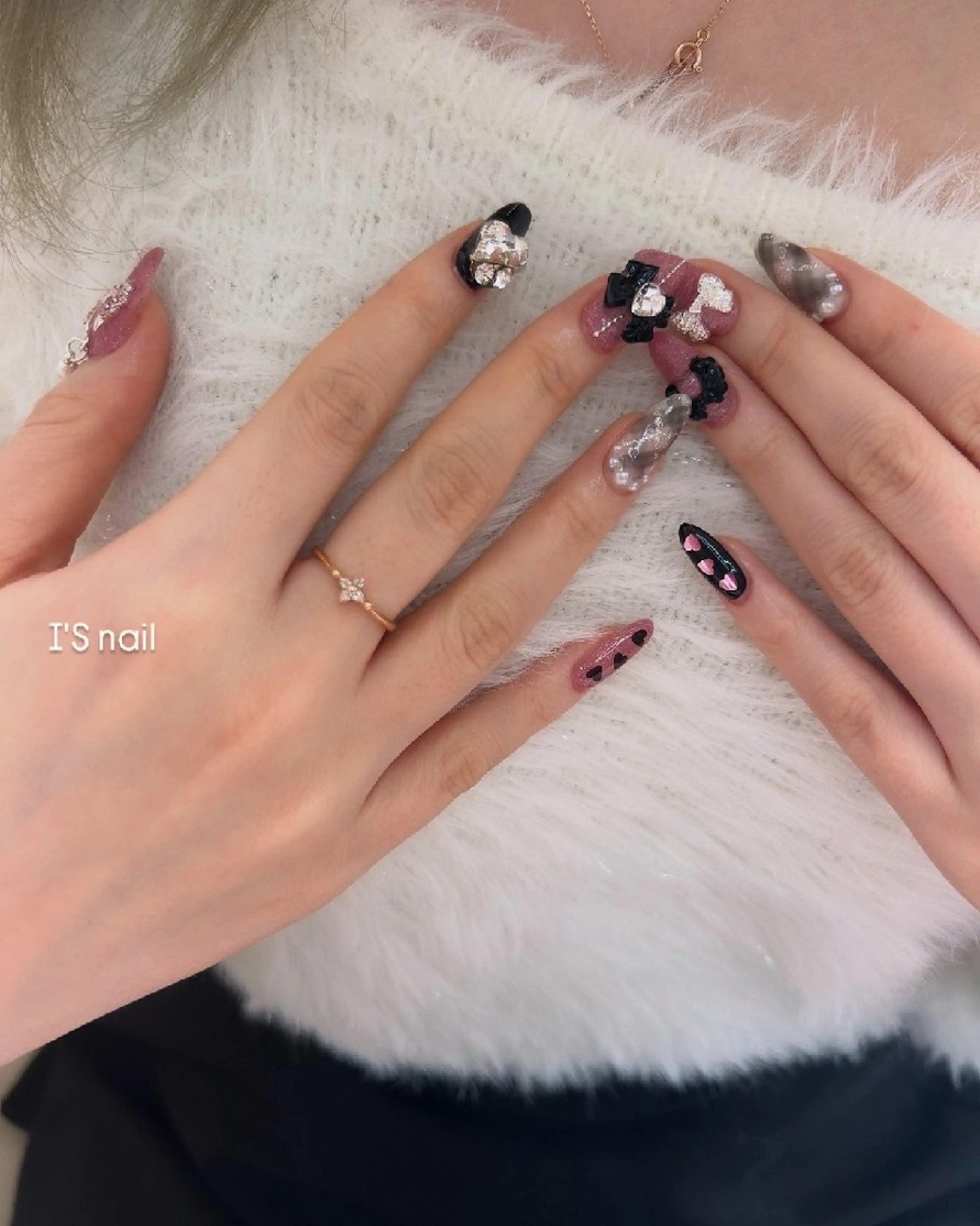 ネイル ピンク ハンドネイル I'S nail 佐野のネイルデザイン