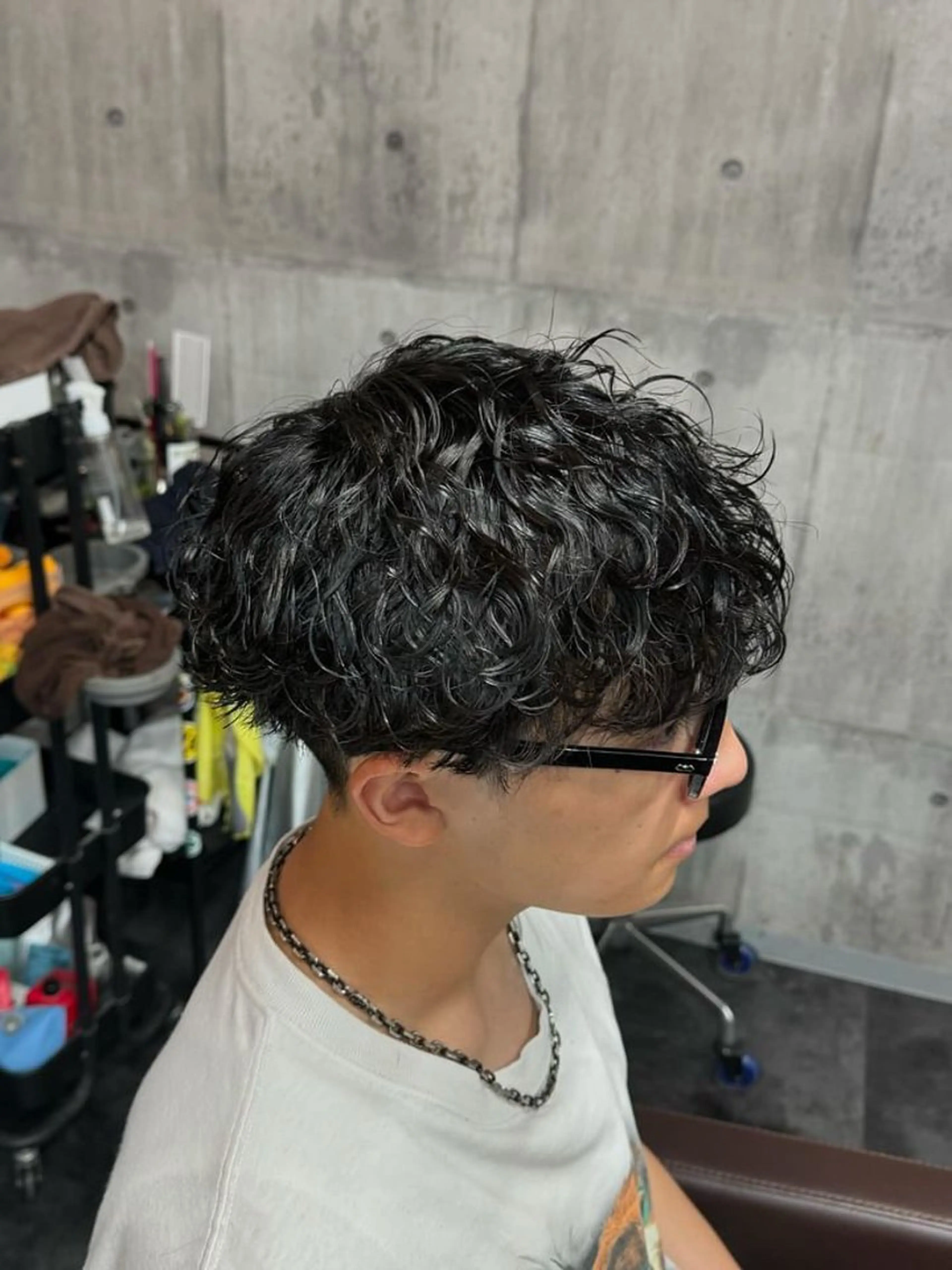 メンズ カット パーマ メンズショート メンズ特化パーマのヘアスタイル