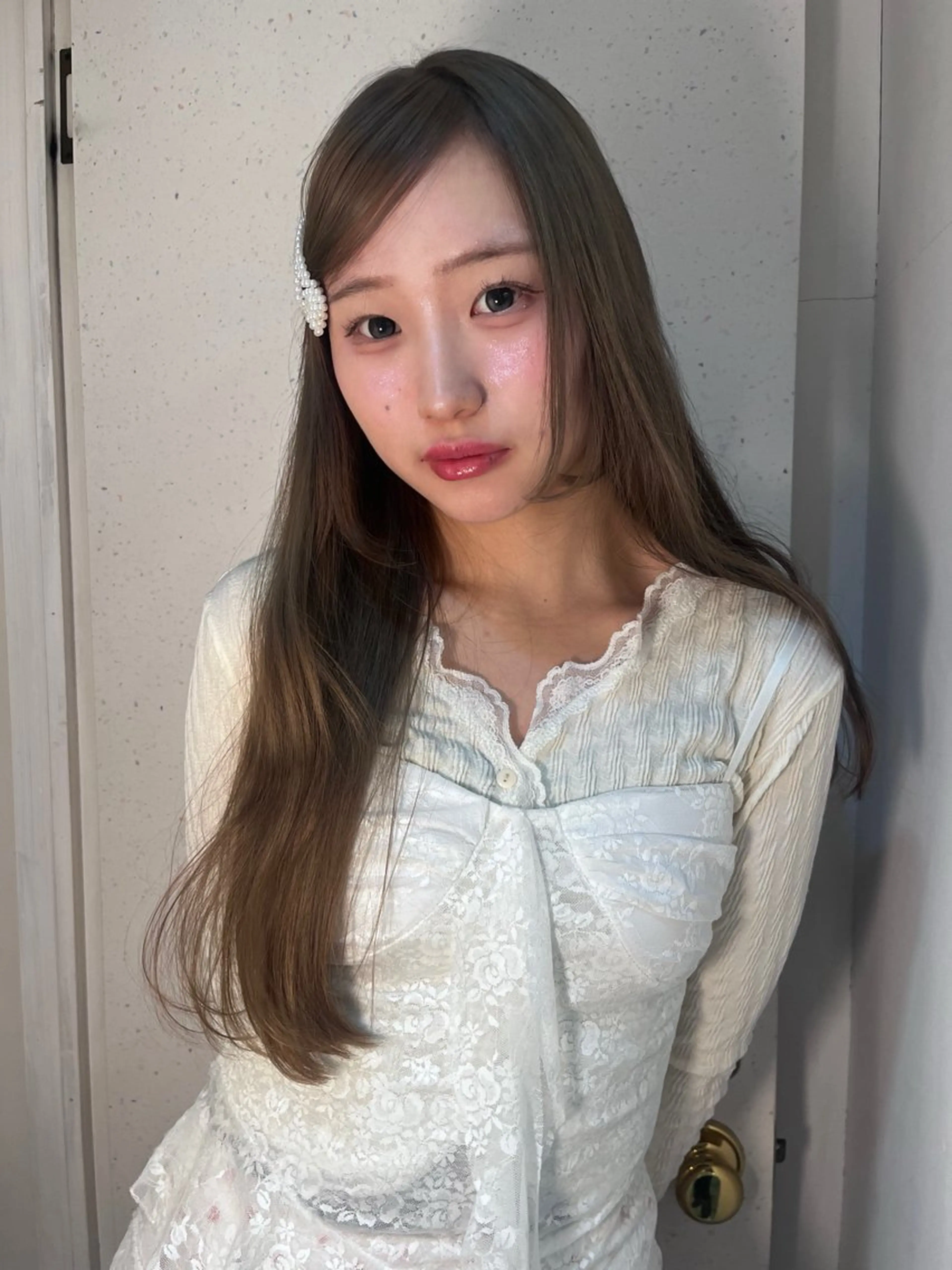 セミロング カラー カット ヘアカラー トリートメント ヘッドスパ ness 一花のヘアスタイル