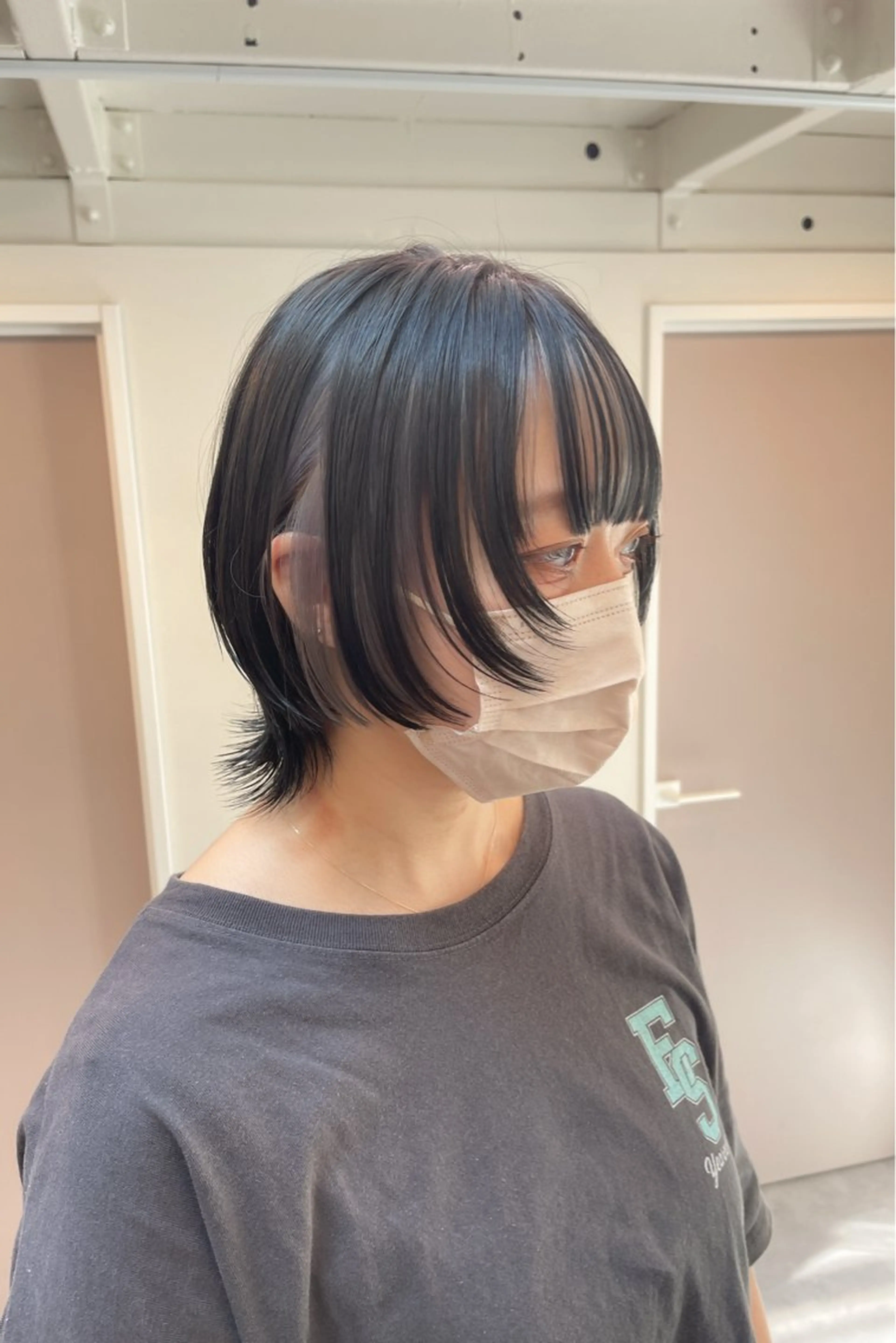 ショート ボブ ウルフカット kyon.hair 韓国カットカラーのヘアスタイル