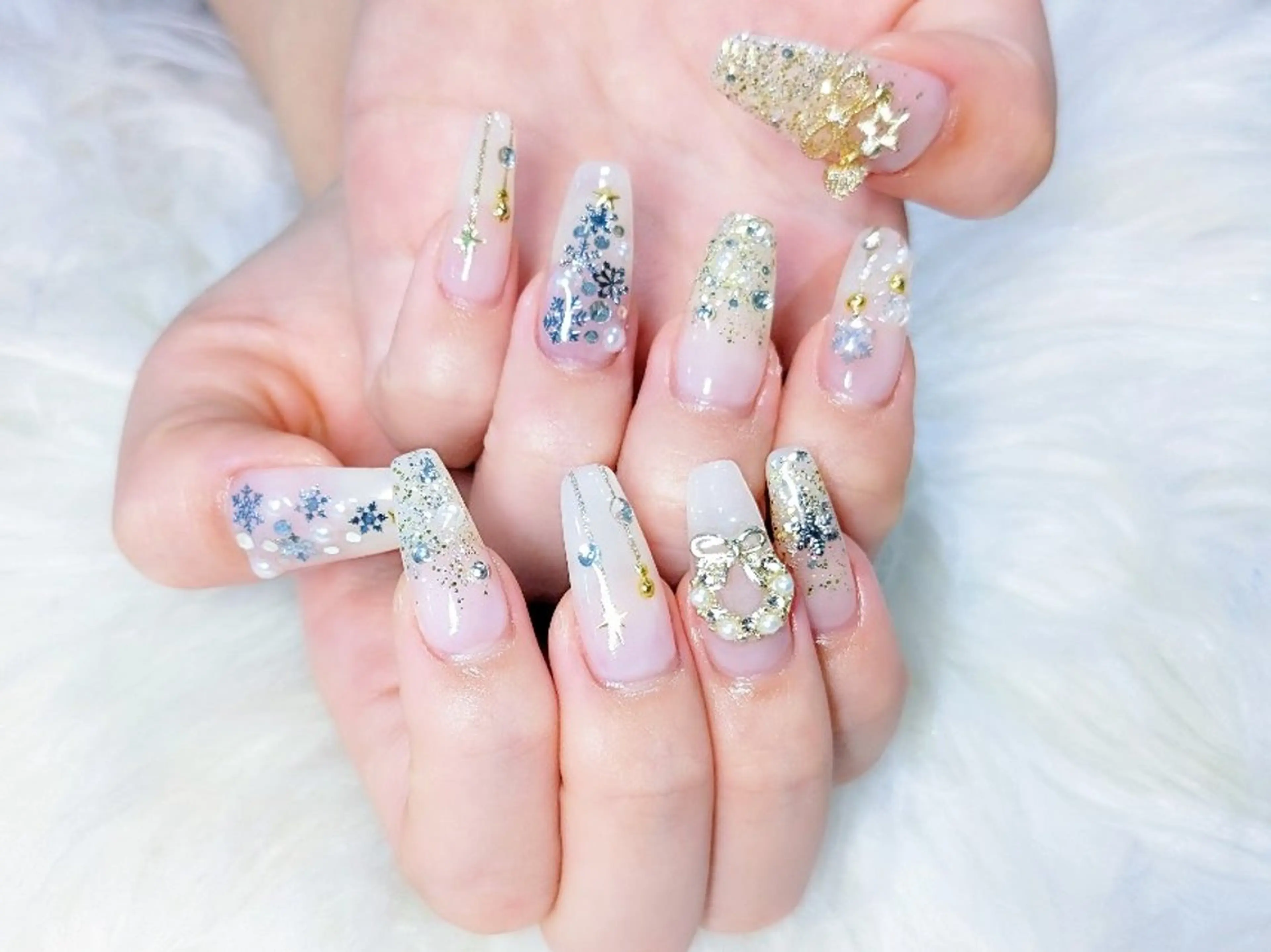 ネイル チークネイル 長さ出し フラッシュネイル フレンチネイル ジェルネイル Chouette Nailのネイルデザイン