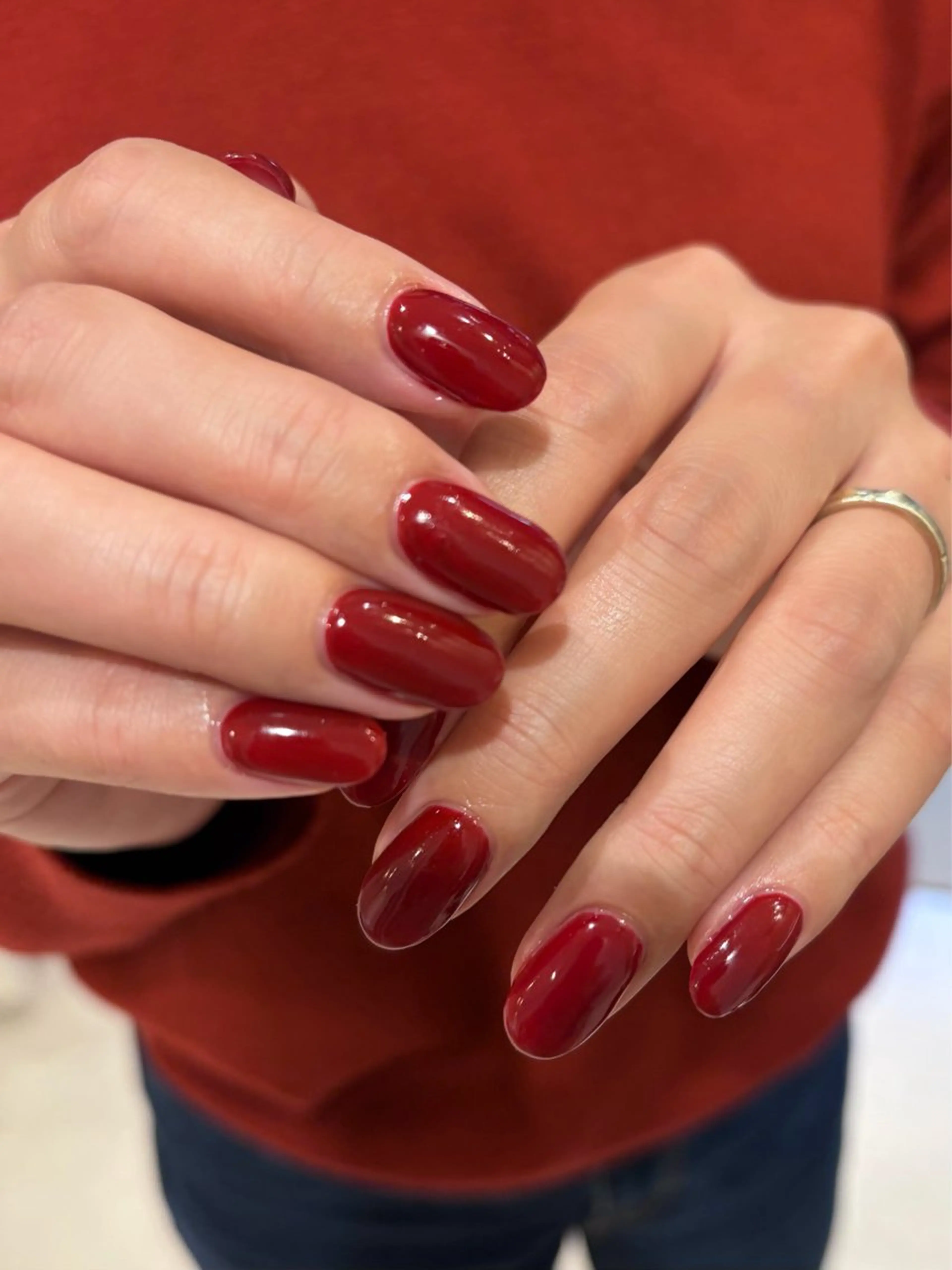 ネイル ボルドー ワンカラーネイル salon madre Sakiのネイルデザイン