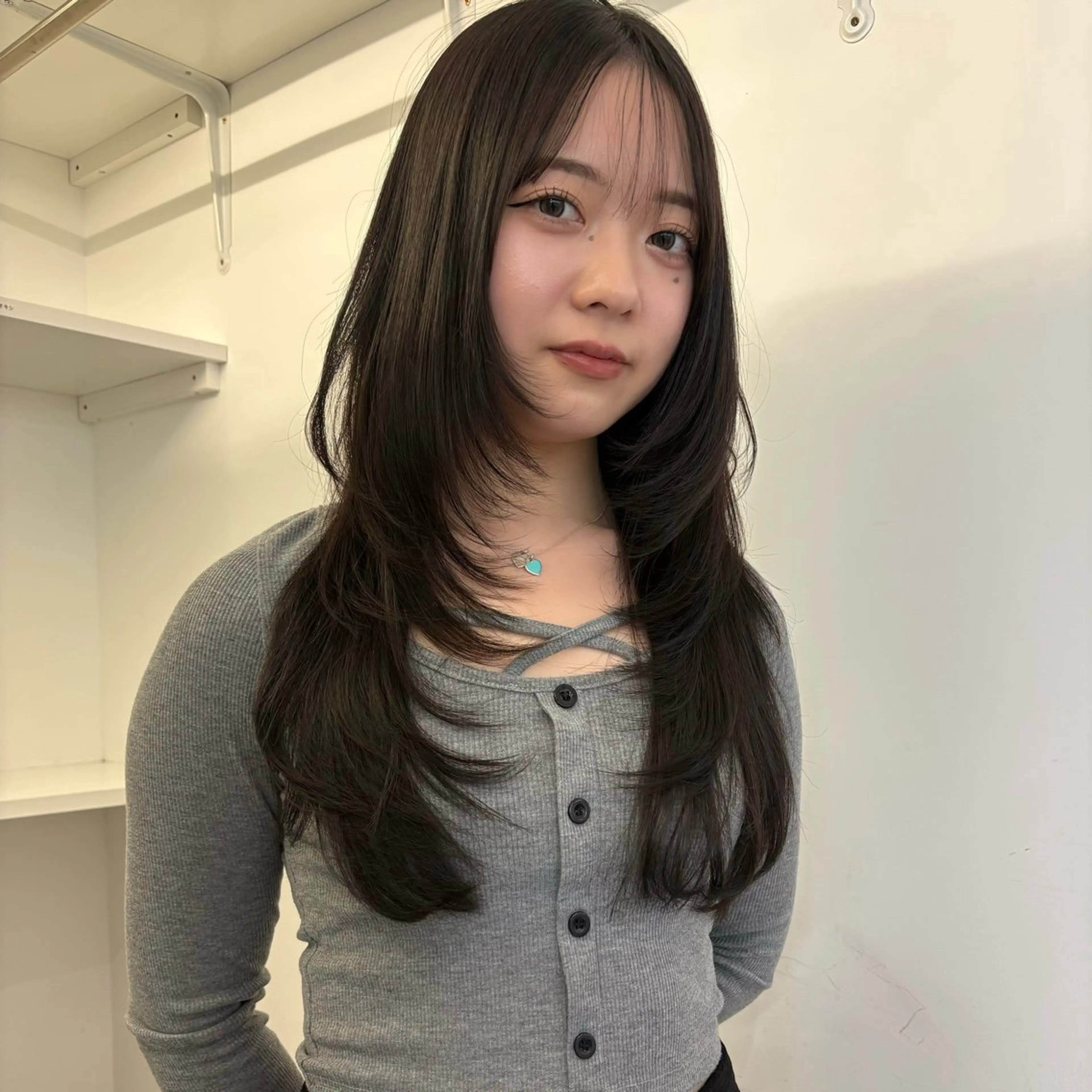 ロング ハッシュカット カット×ブリーチカ ラー‪/yuNa🩶のヘアスタイル