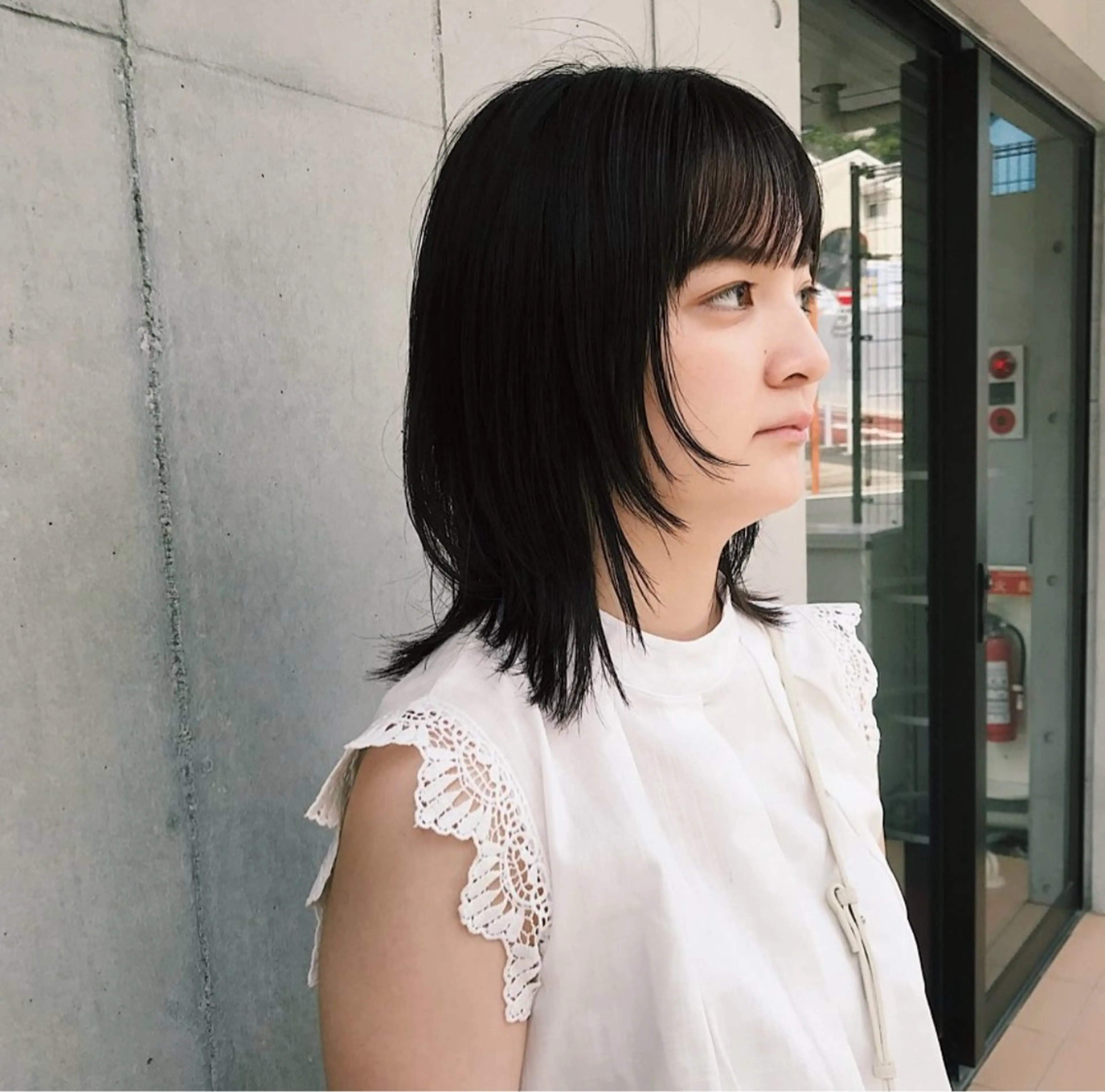 ミディアム カラー カット ヘアカラー ショートウルフくせ毛 お任せくださいのヘアスタイル