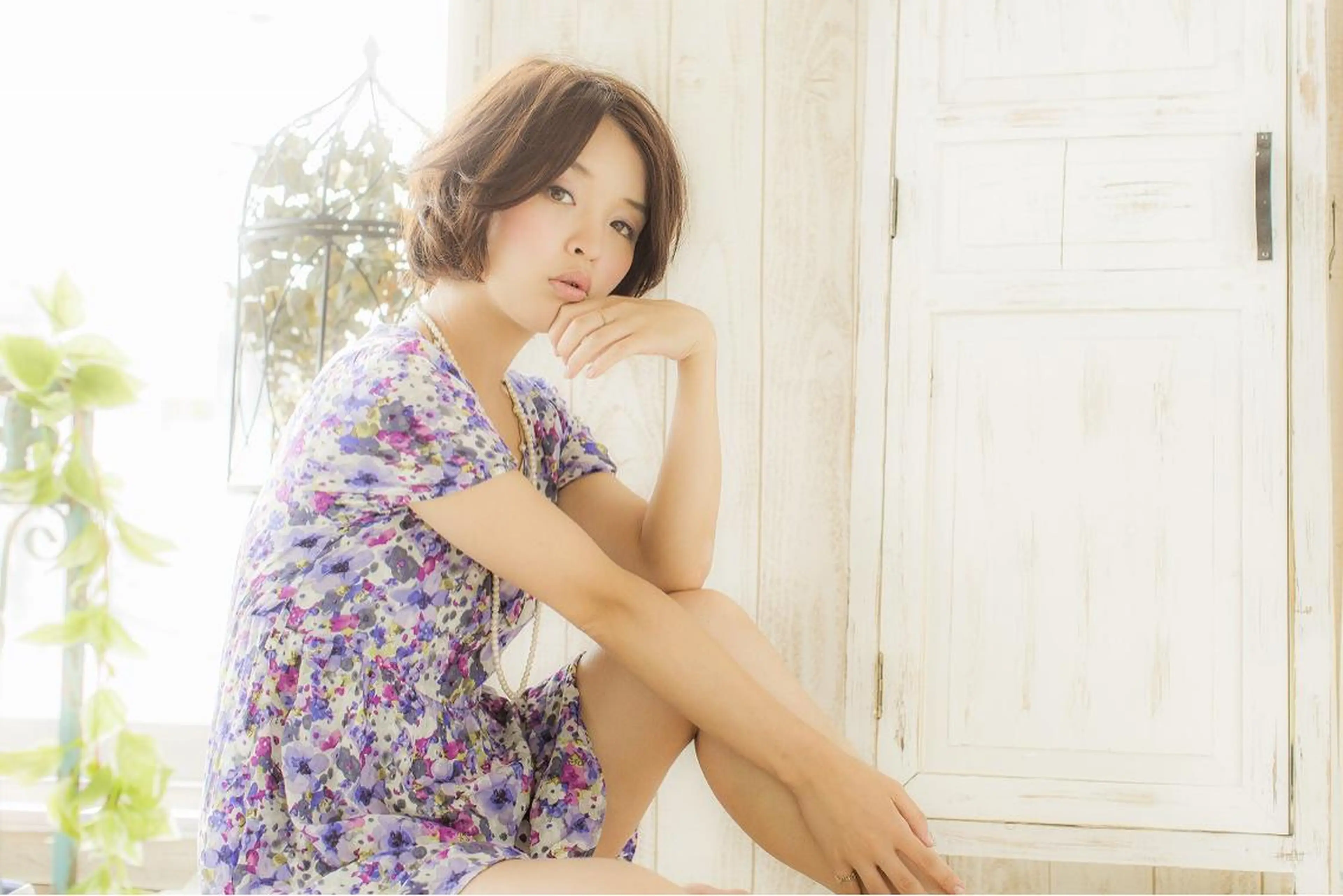 ショート ミディアム カラー パーマ 韓国ヘア✨グレージュ カラーasamiのヘアスタイル