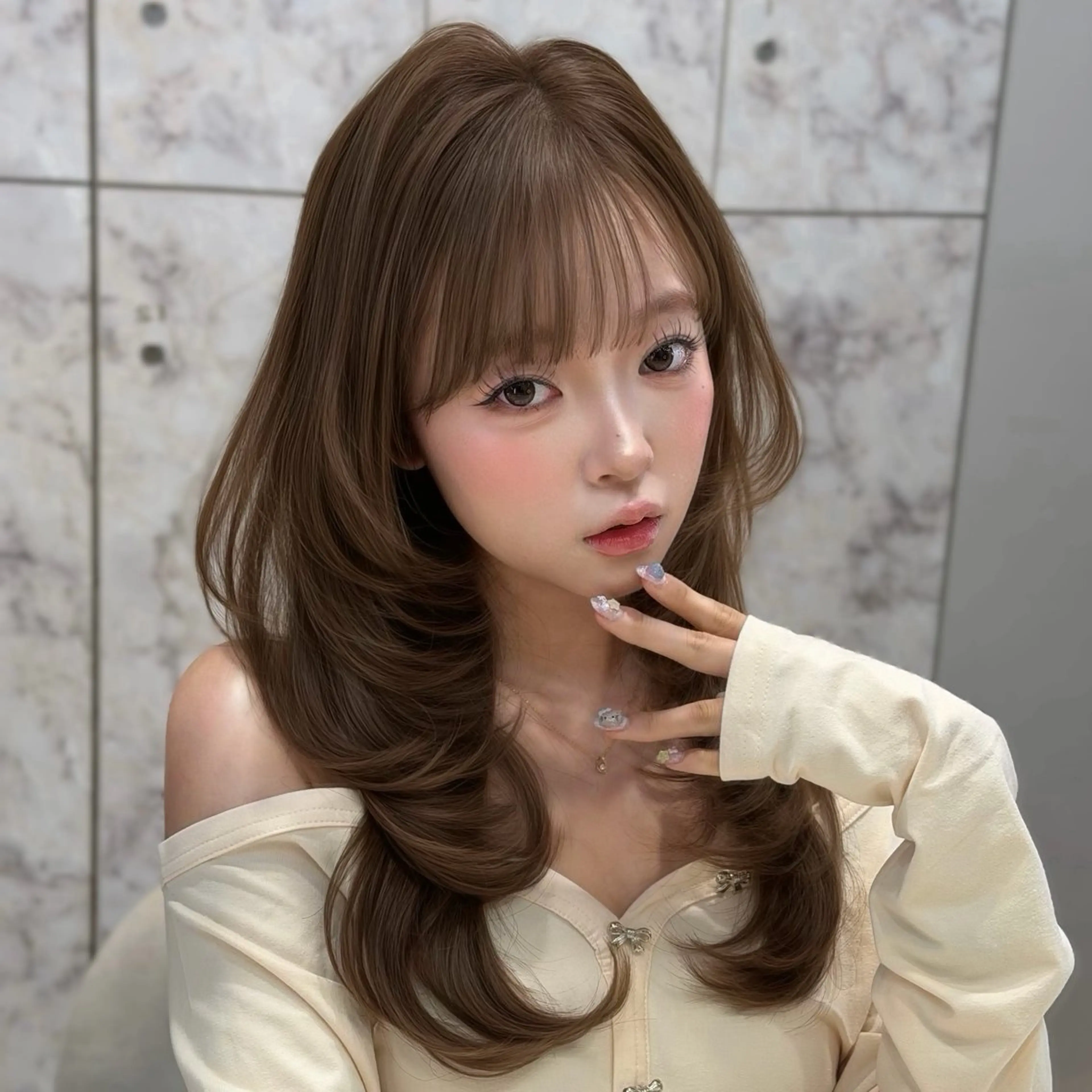 ✨前髪の割れ癖解消✨💕生え癖縮毛💕＋フルカット＋選べる髪質改善TRの写真