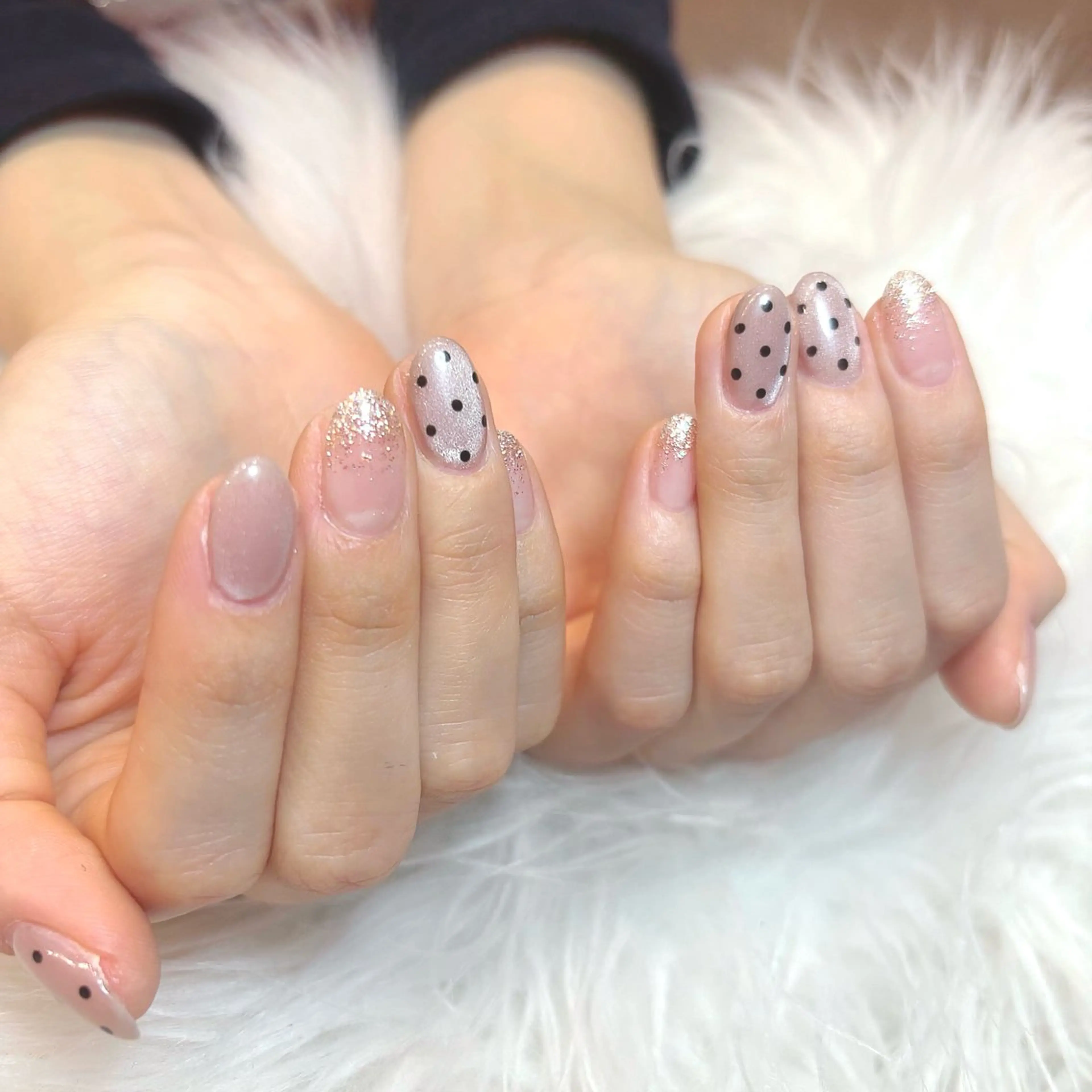 ネイル アートネイル ハンドネイル LIB VALLA Yuri🍭🖤のネイルデザイン