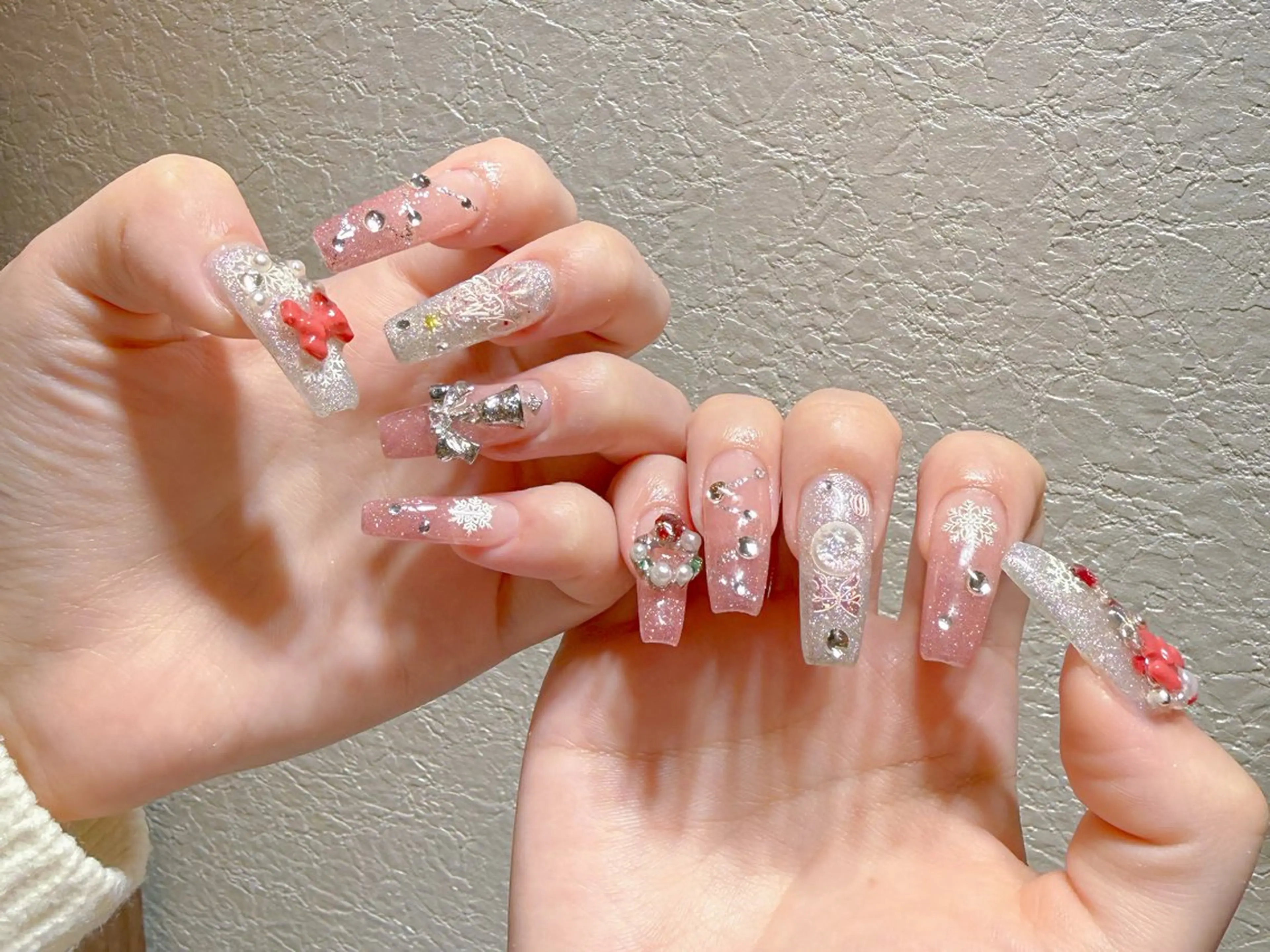 ネイル アートネイル フットネイル ジェルネイル ハート マグネットネイル babarla Nailのネイルデザイン