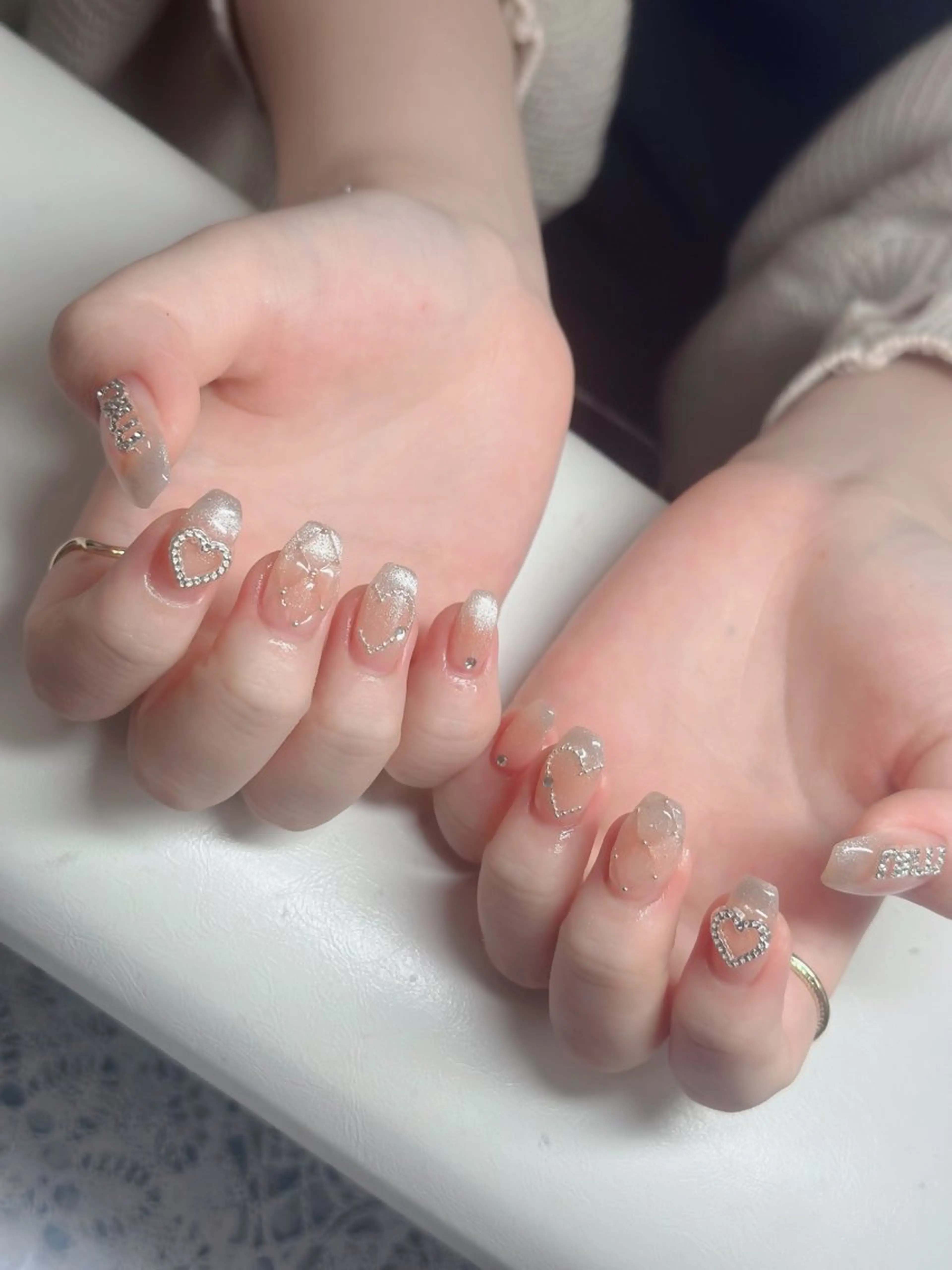 ネイル フレンチネイル ジェルネイル 韓国ネイル マグネットネイル ネイルチップ Anh 高田馬場のネイルデザイン