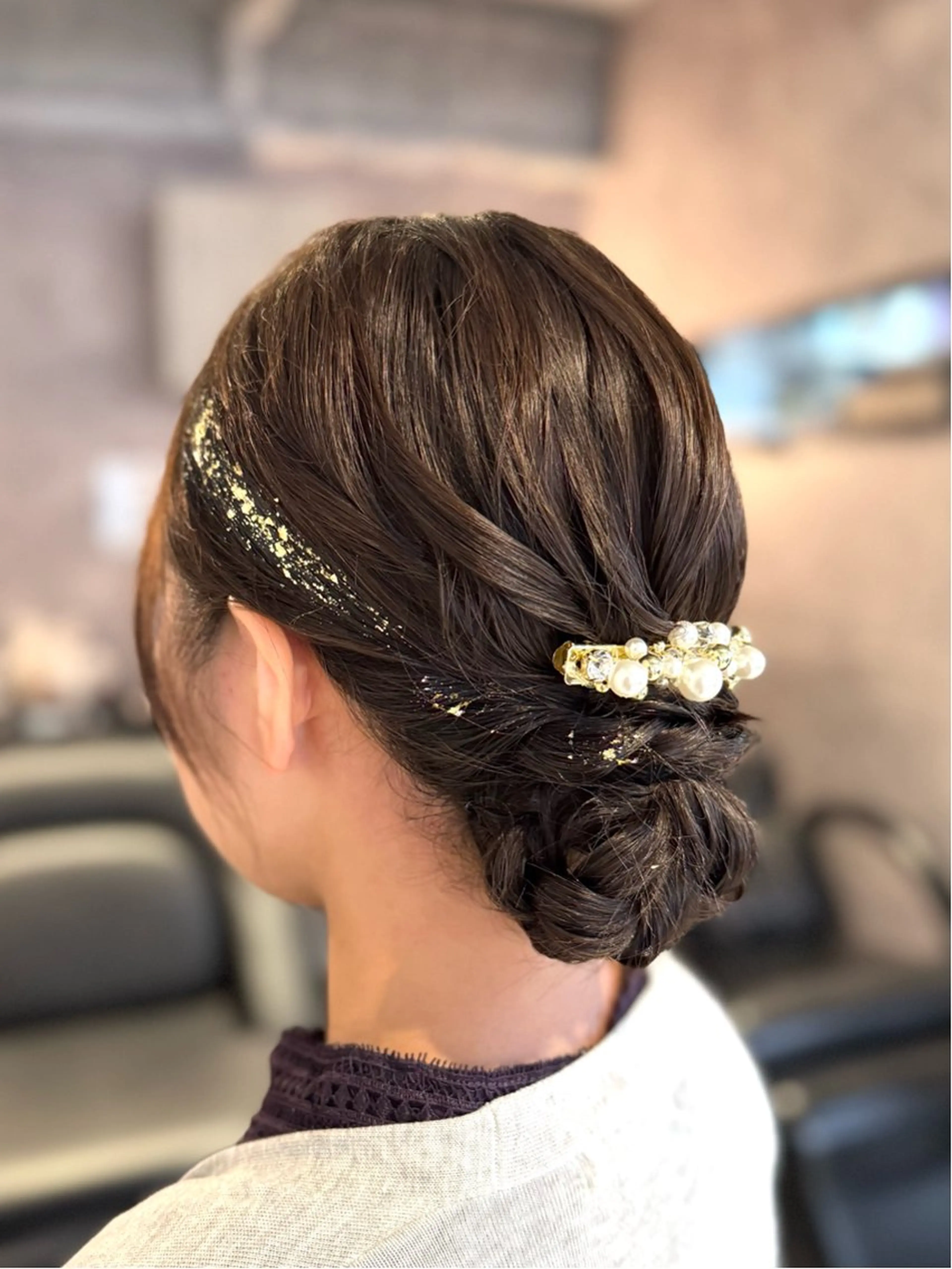 ミディアム ヘアアレンジ ヘアセット 🩶mana🩶艶髪 /カラーオンカラーのヘアスタイル