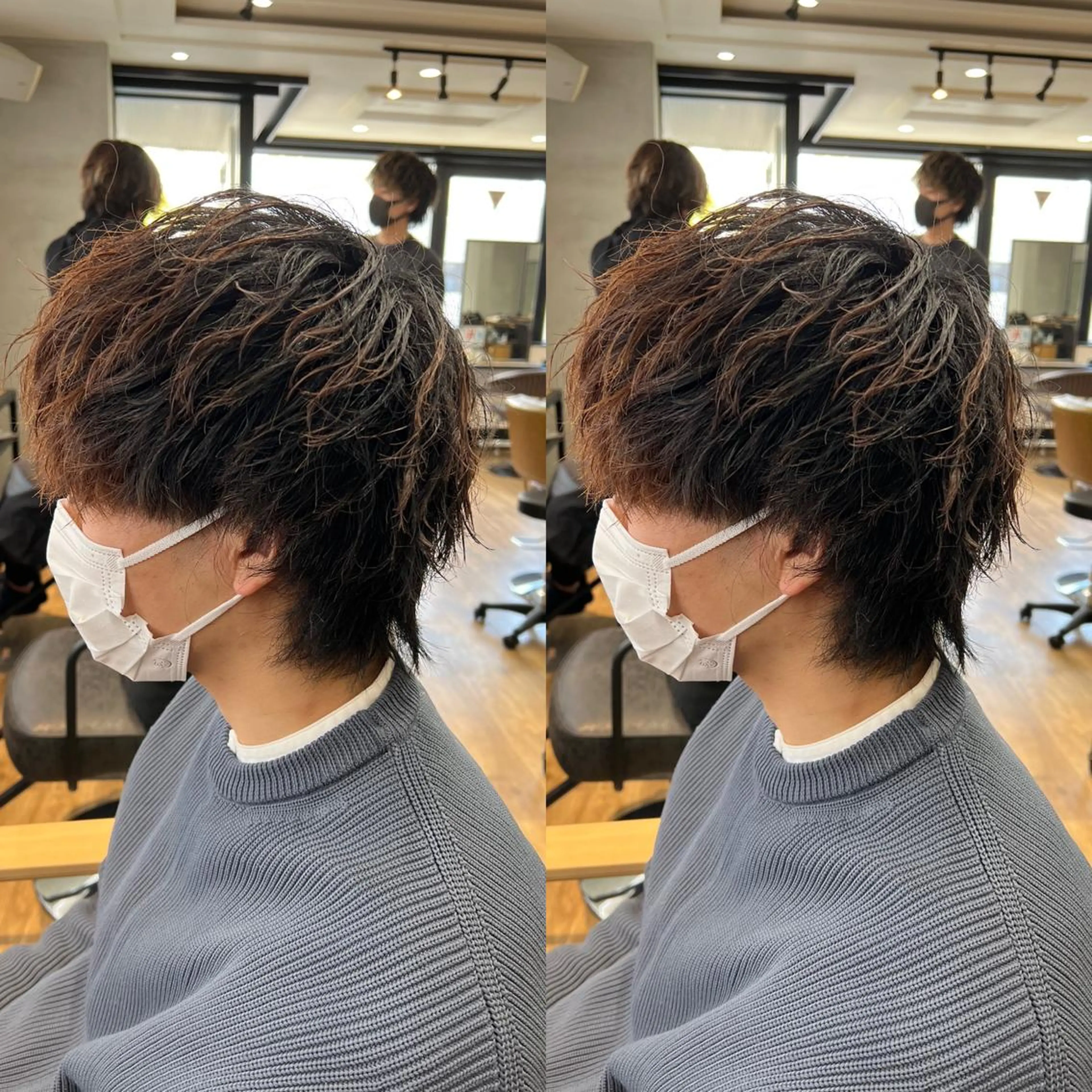 パーマ メンズ カット センターパート ／植田のヘアスタイル