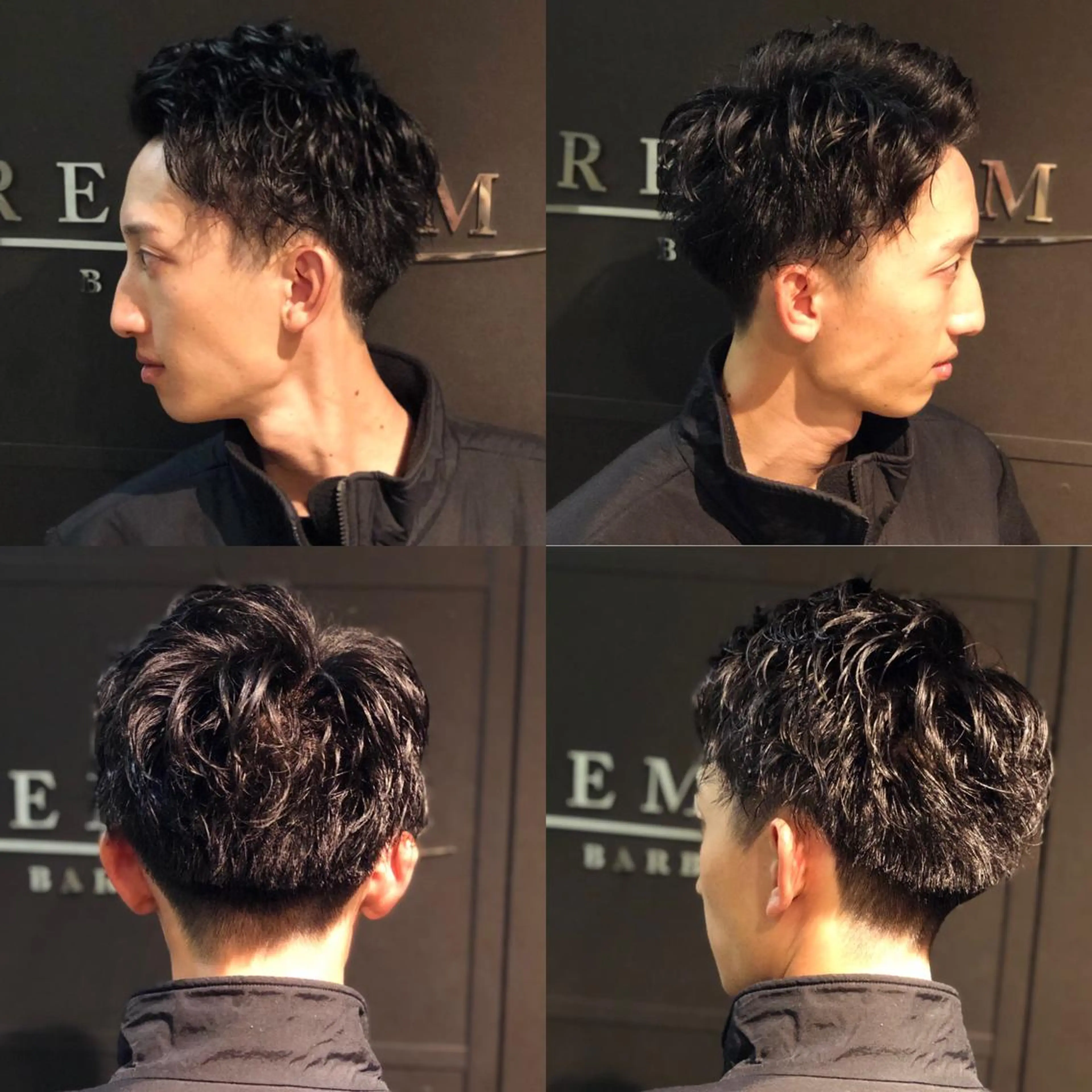 ミディアム パーマ ヘアアレンジ メンズ 萩原 勇樹のヘアスタイル