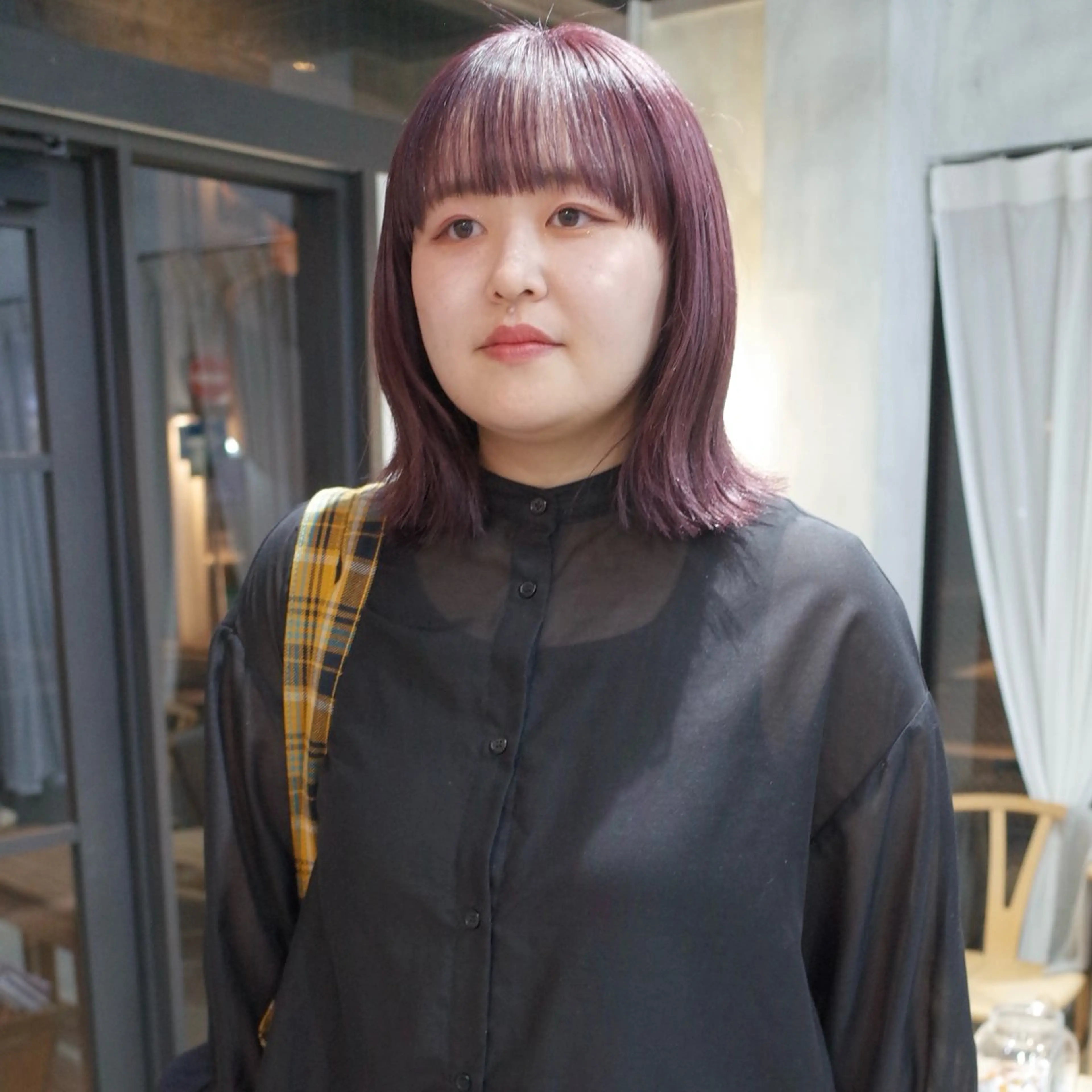 ミディアム カラー ピンクカラー ヘアカラー カラーモデル fon▶山田 悠華のヘアスタイル