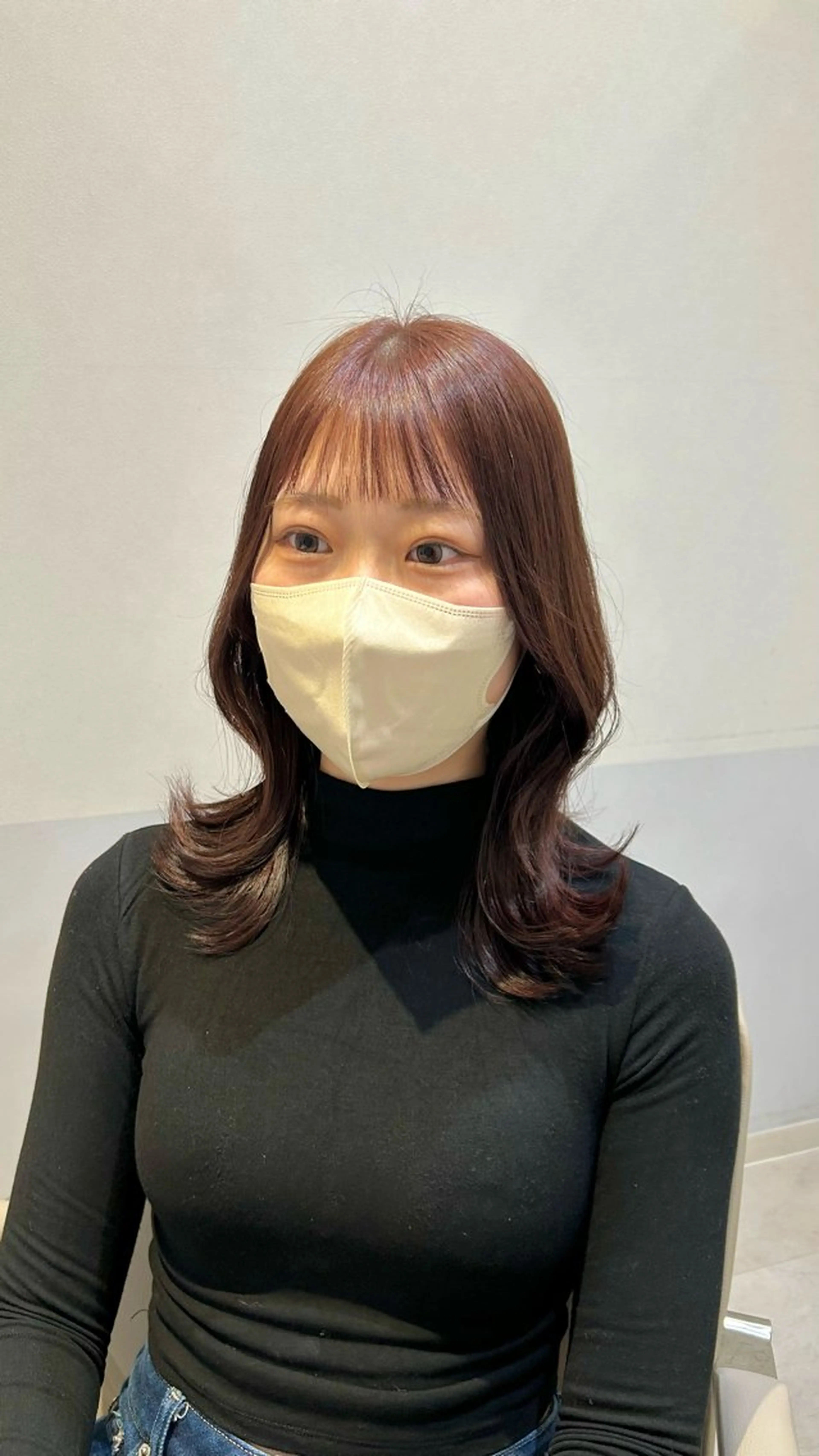 ミディアム カラー ショートボブ ミディアムレイヤー ベージュカラー ブリーチ ブラウンカラー カット ヘアカラー トリートメント Eleanor枚方店 店長　飛鳥　薫のヘアスタイル