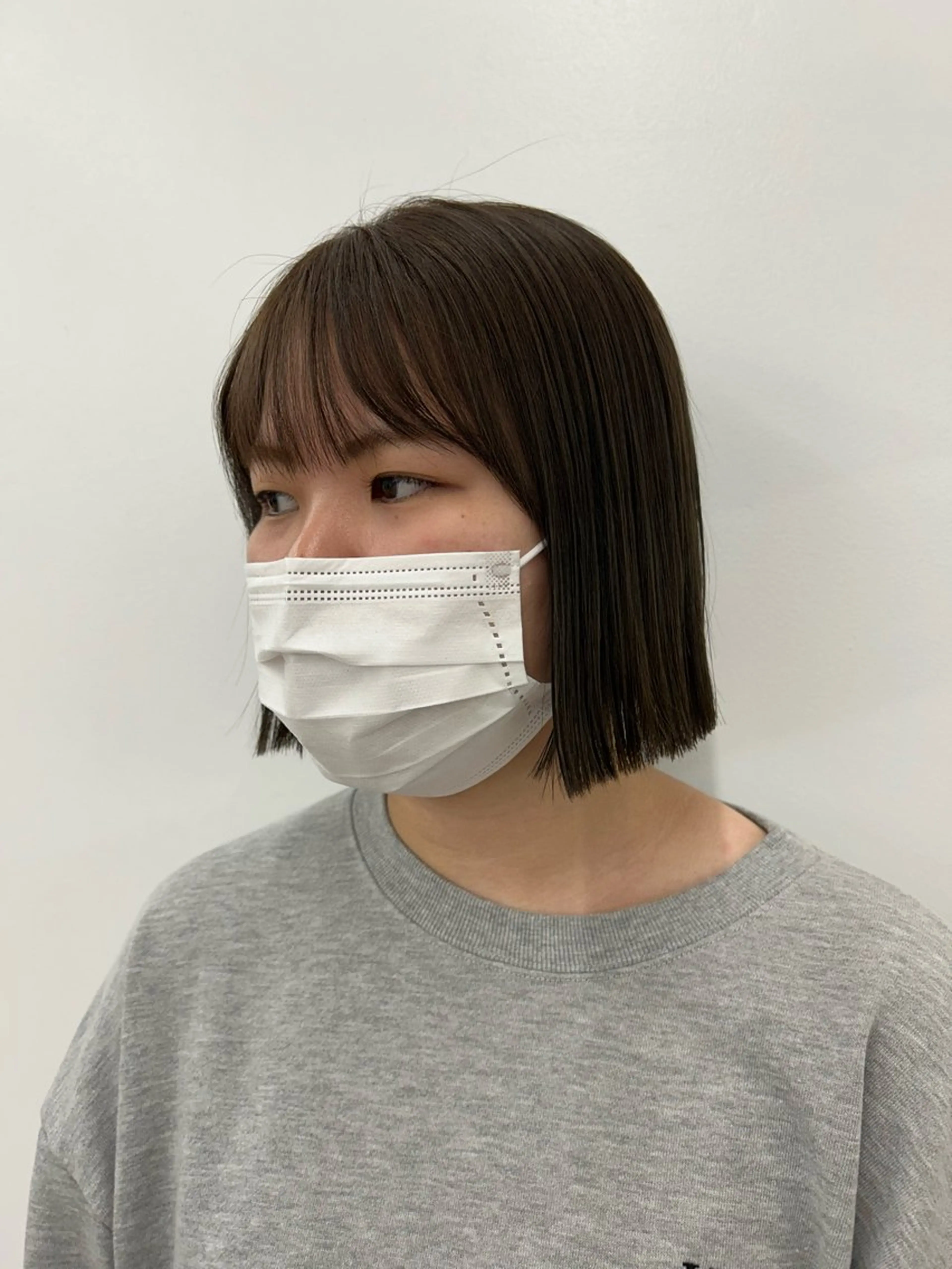 ショート ボブ カット ヘアカラー トリートメント ベージュ/透明感/ レイヤー/あやか💕のヘアスタイル