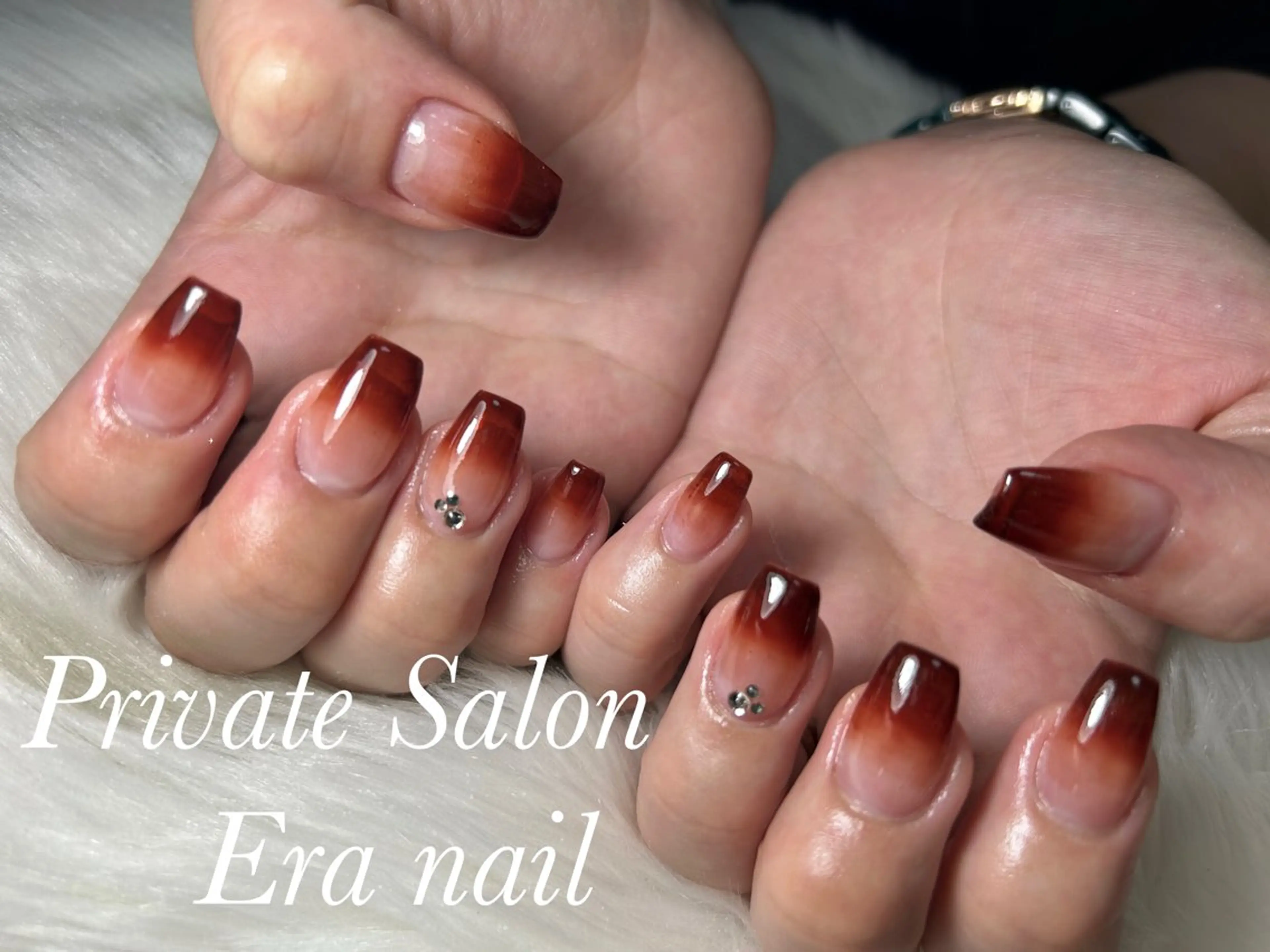 ネイル グラデーション スカルプネイル ショートネイル ハンドネイル Era nailのネイルデザイン