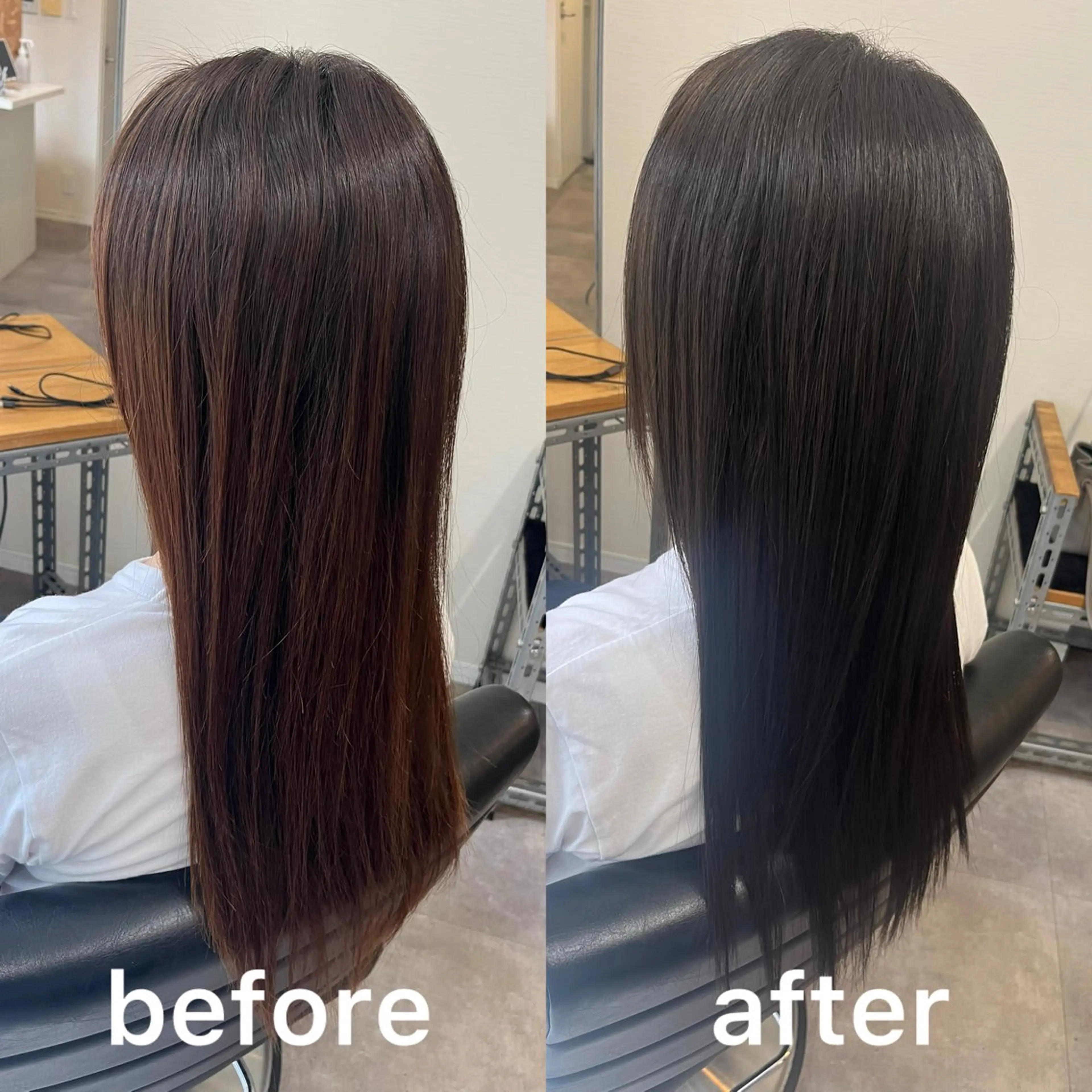 ロング ヘアカラー トリートメント OFF YUYAのヘアスタイル