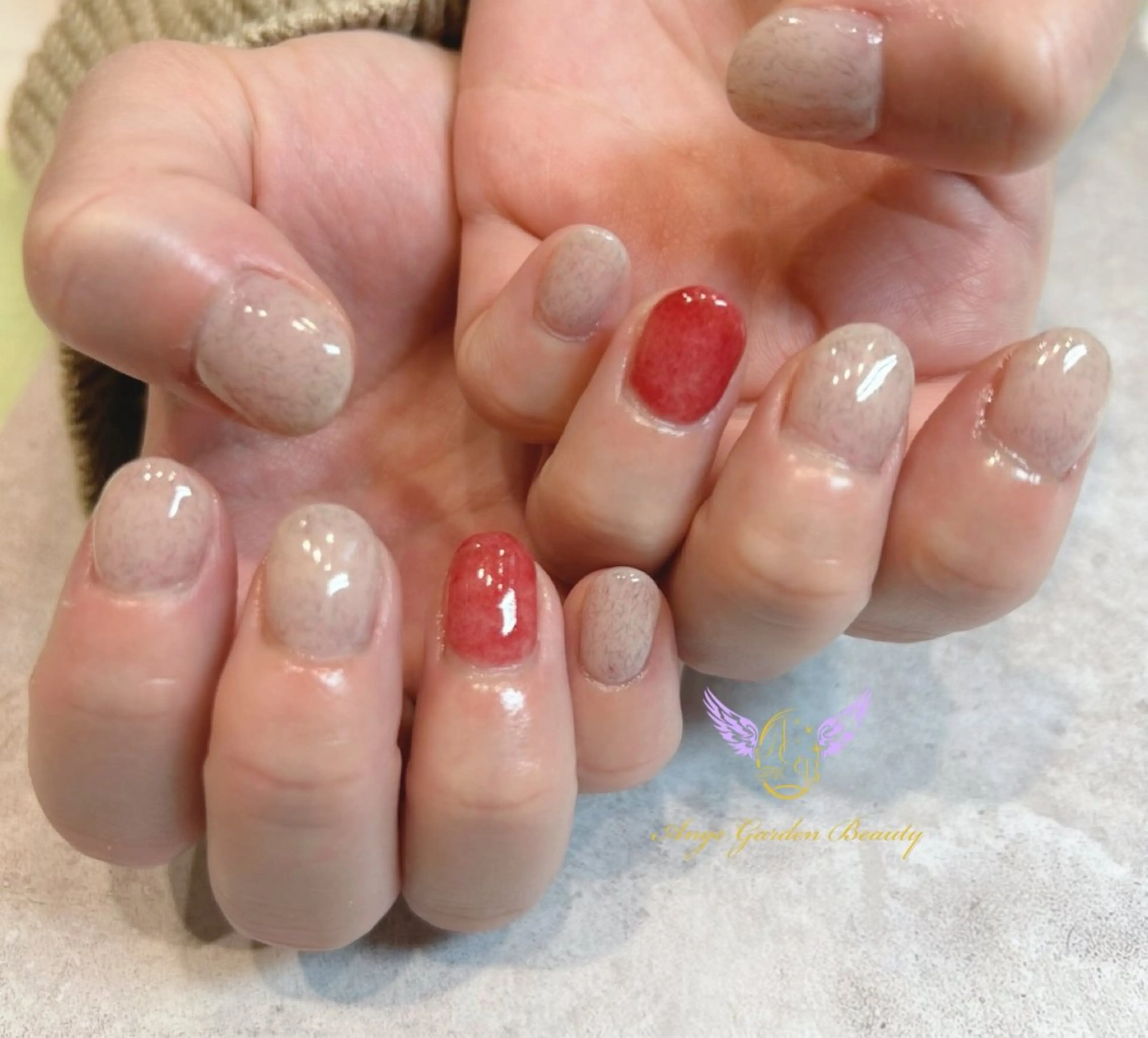 ネイル ワンカラーネイル AngeGarden Beautymihoのネイルデザイン