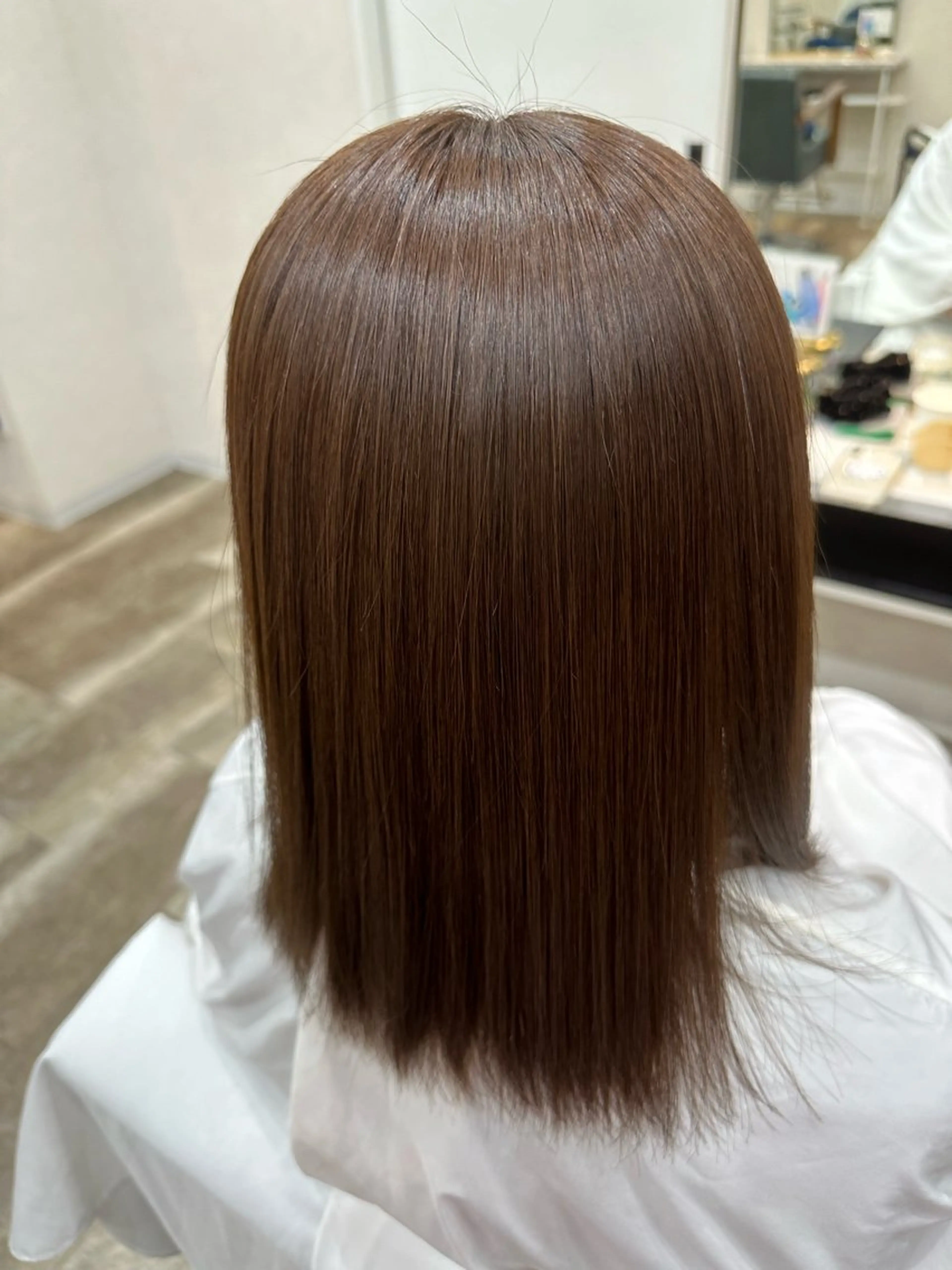 ミディアム 森 沙織のヘアスタイル