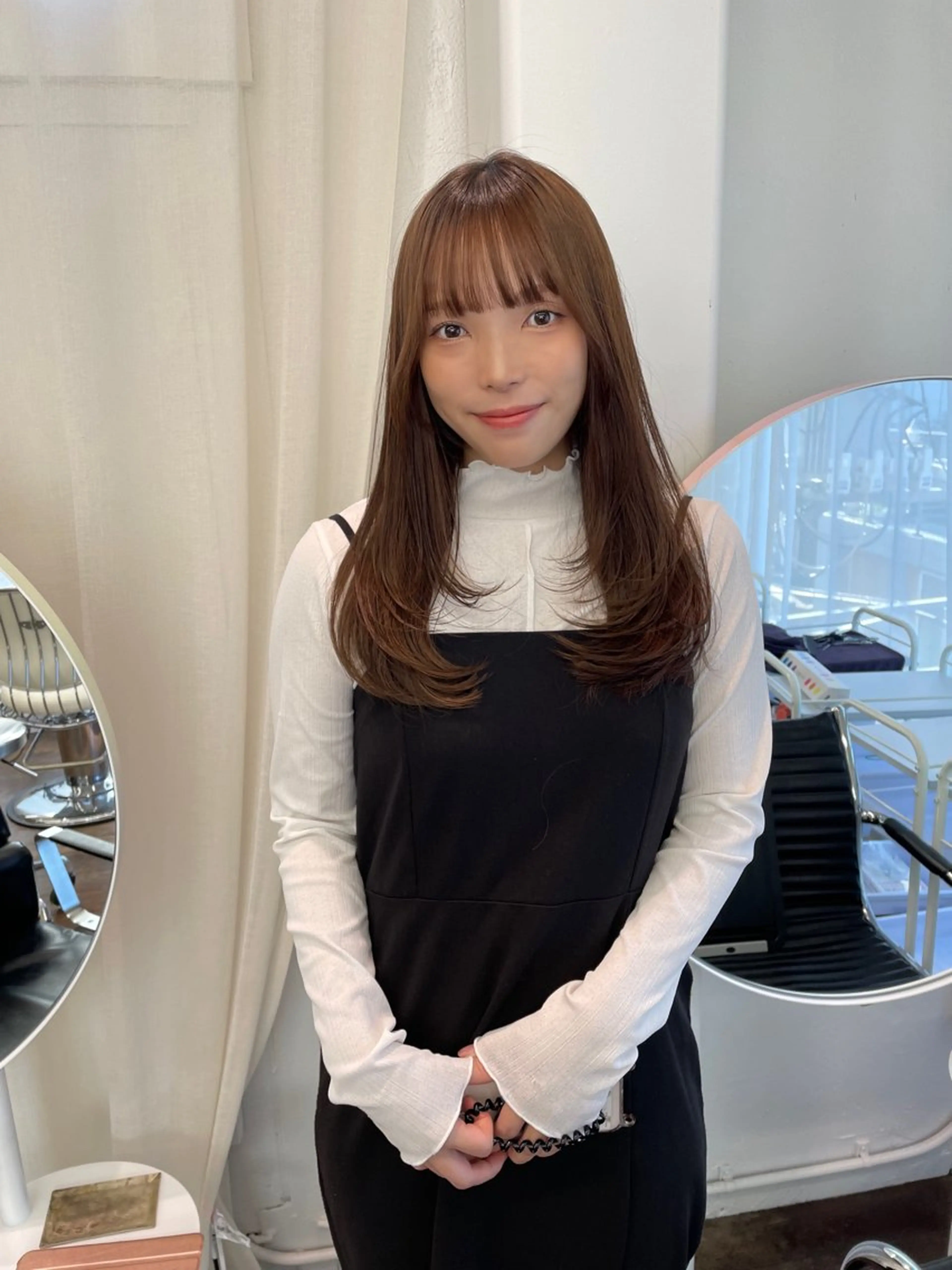 ロング カラー レイヤーカット カット ヘアカラー トリートメント レイヤーカット🎀 kanaのヘアスタイル