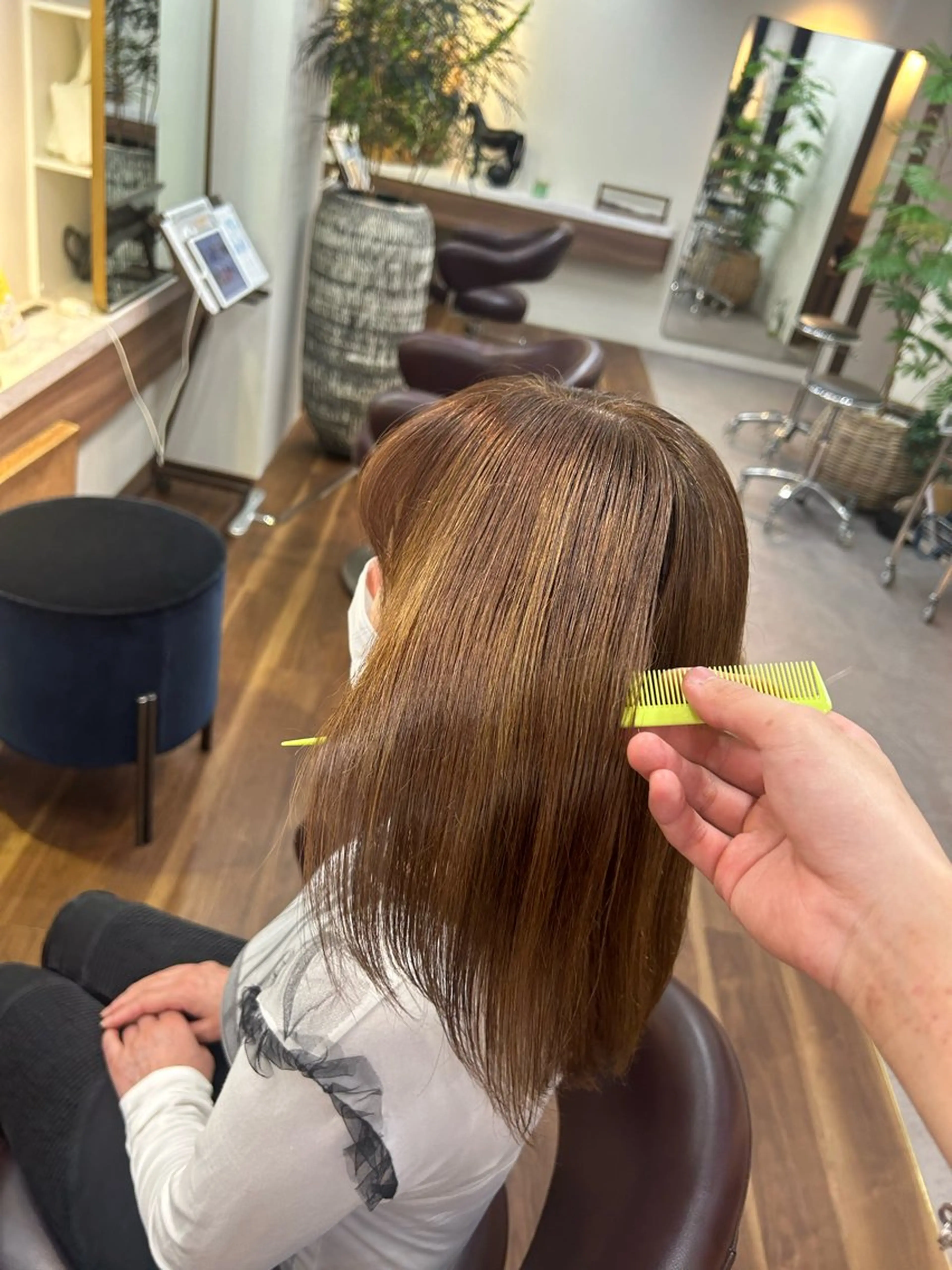 ミディアム カラー 野上 晃生のヘアスタイル