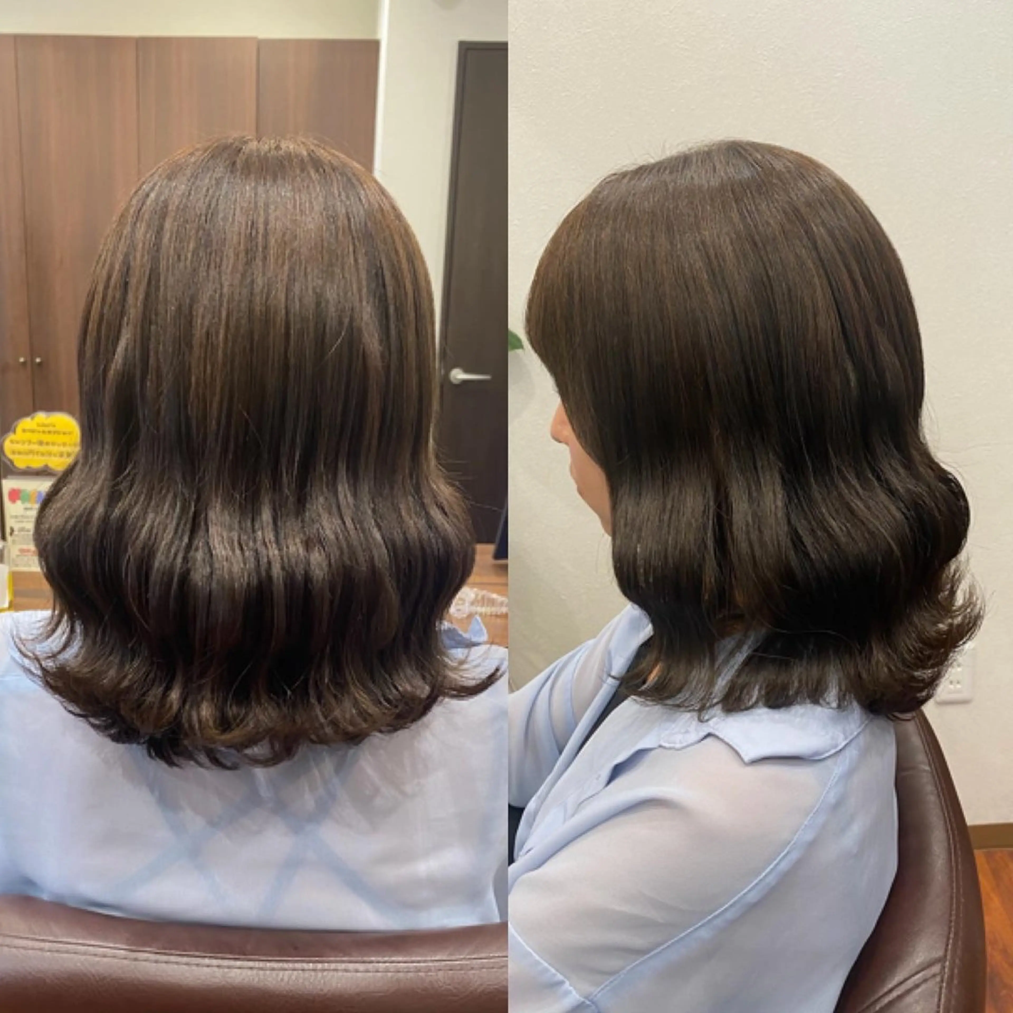 ミディアム カラー ベージュカラー Lien's teraのヘアスタイル