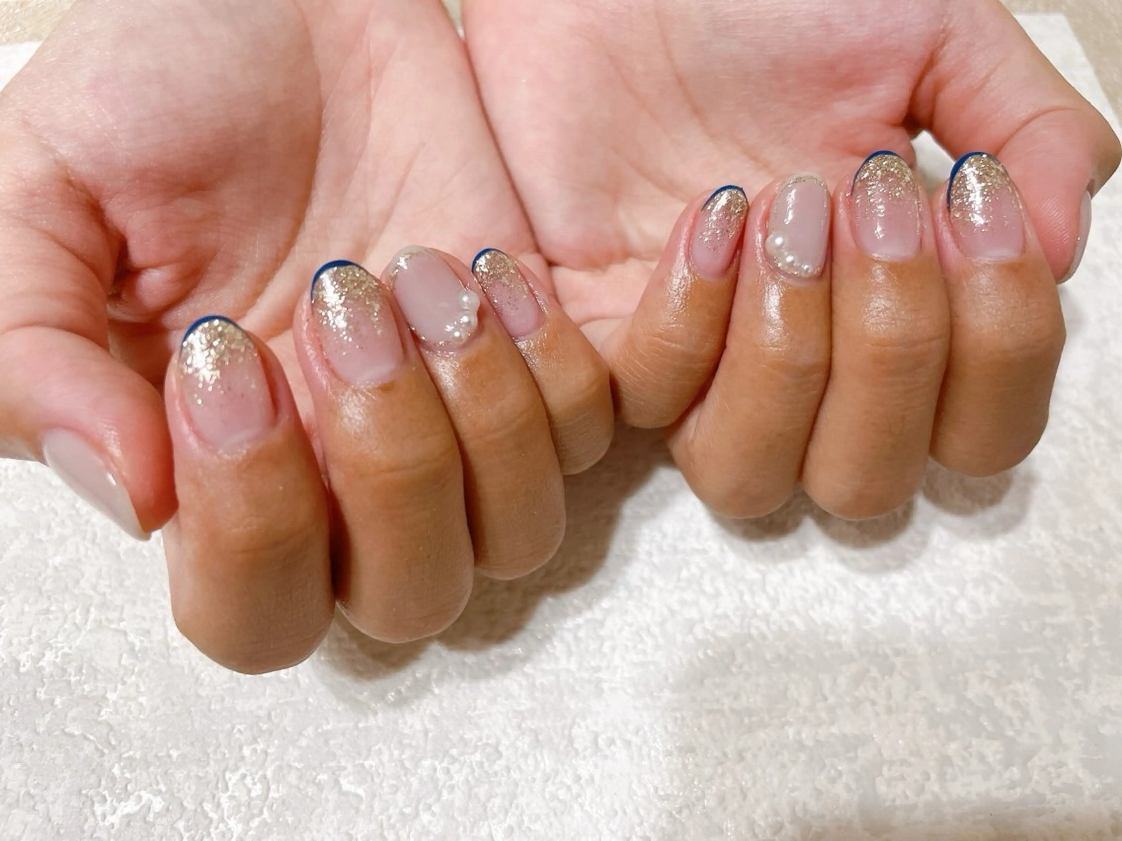 ネイル ジェルネイル 韓国ネイル パラジェル 冬ネイル ハンドネイル kikinail 溝の口のネイルデザイン