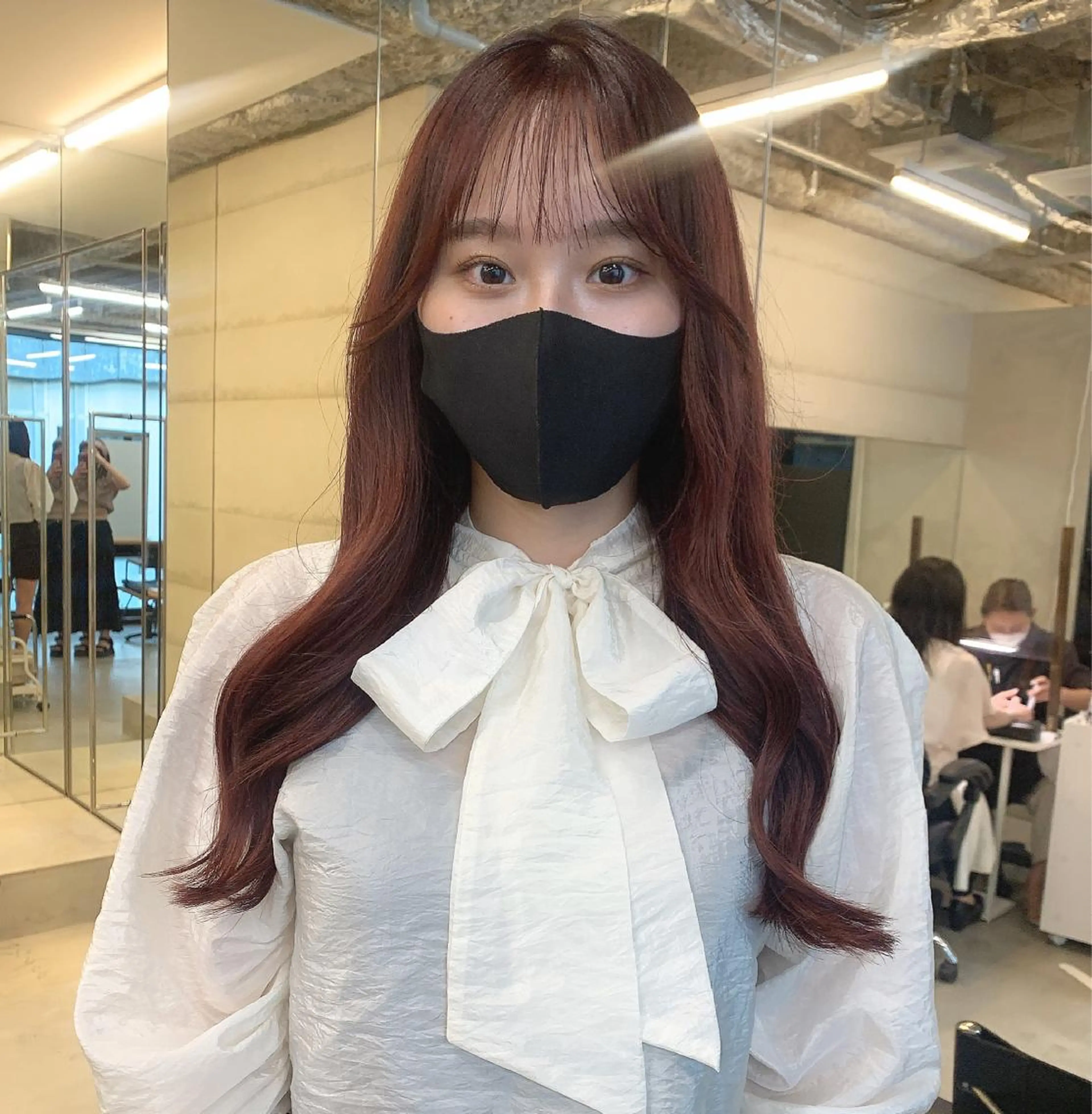 セミロング カラー 透明感/オリーブ/ グレージュ/YUKAのヘアスタイル