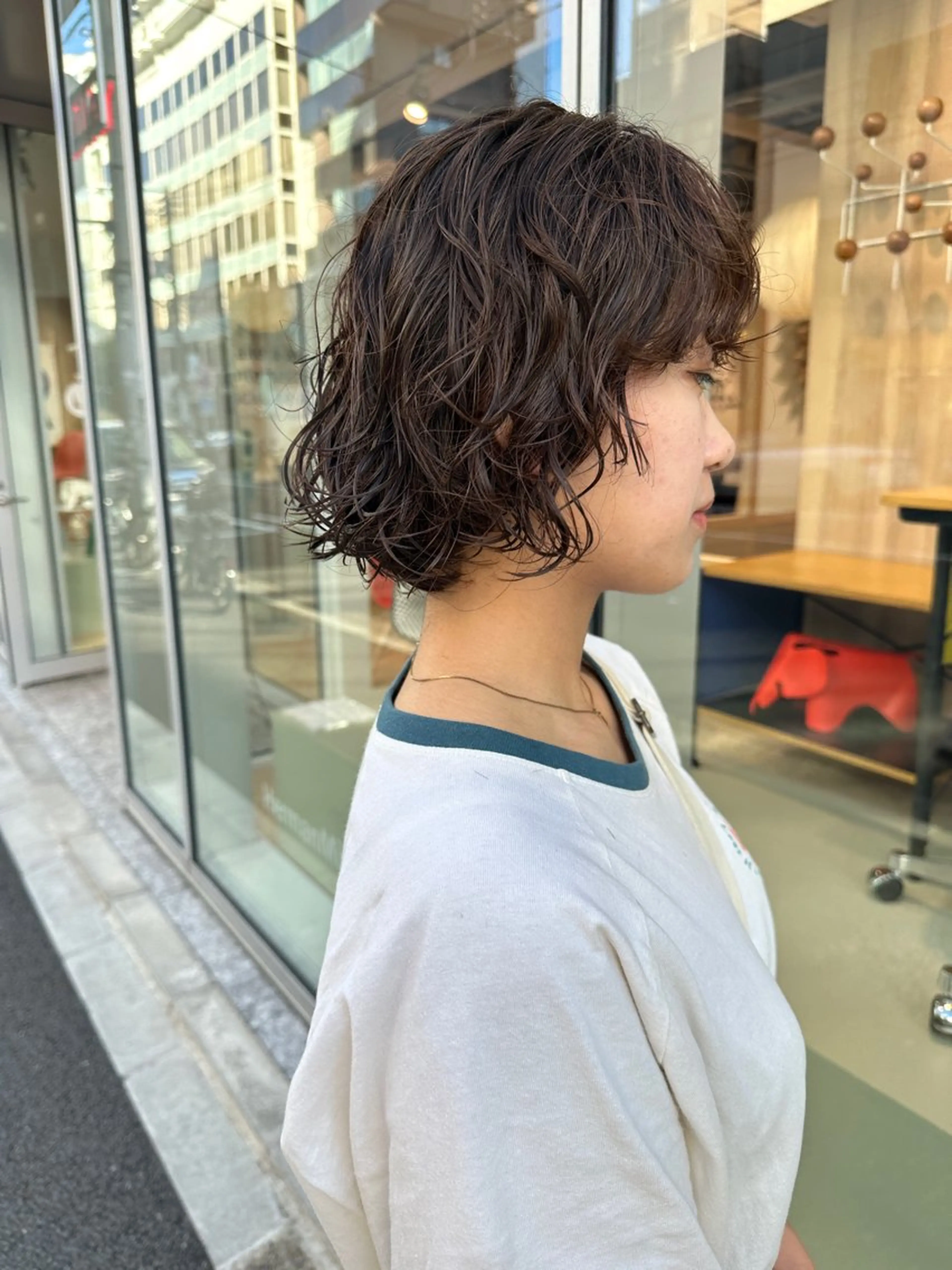 ショート パーマ ボブ カット パーマ トリートメント ボブ/レイヤー/ケア パーマ/リュウタのヘアスタイル