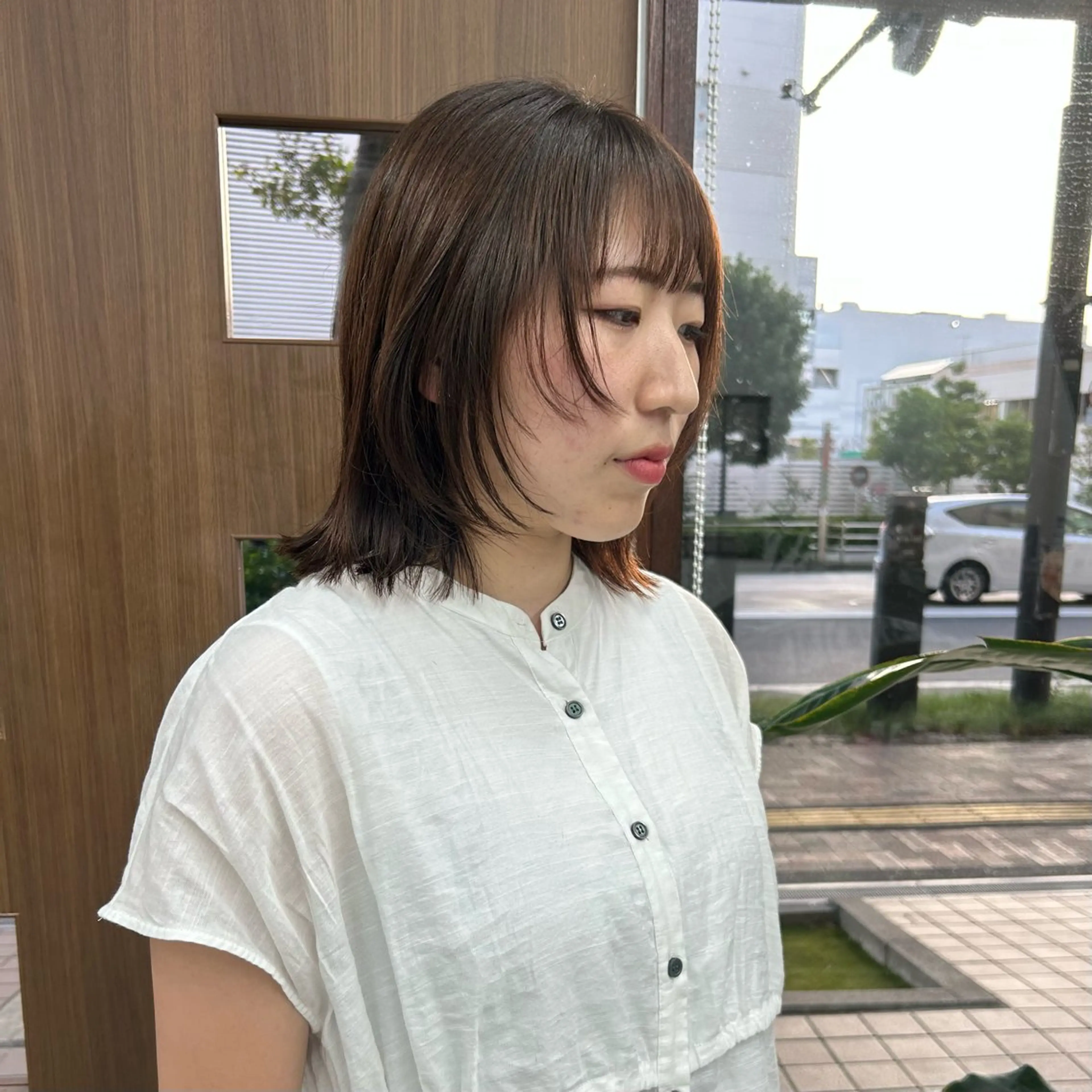 ミディアム ダブルカラー/韓国 ヘア/さわのあかねのヘアスタイル