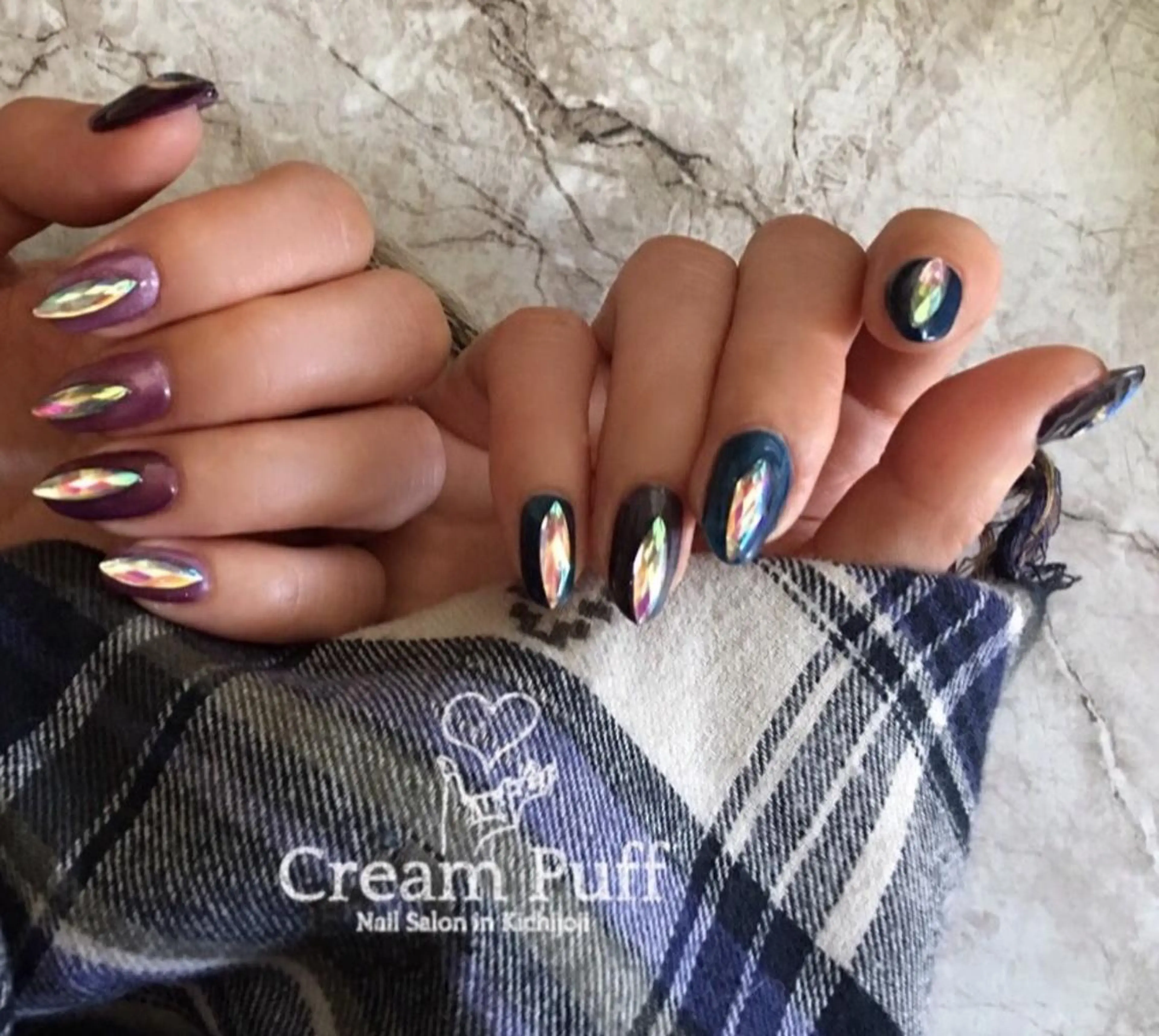 ネイル アートネイル キラキラネイル マグネットネイル HAMANO MIKAのネイルデザイン