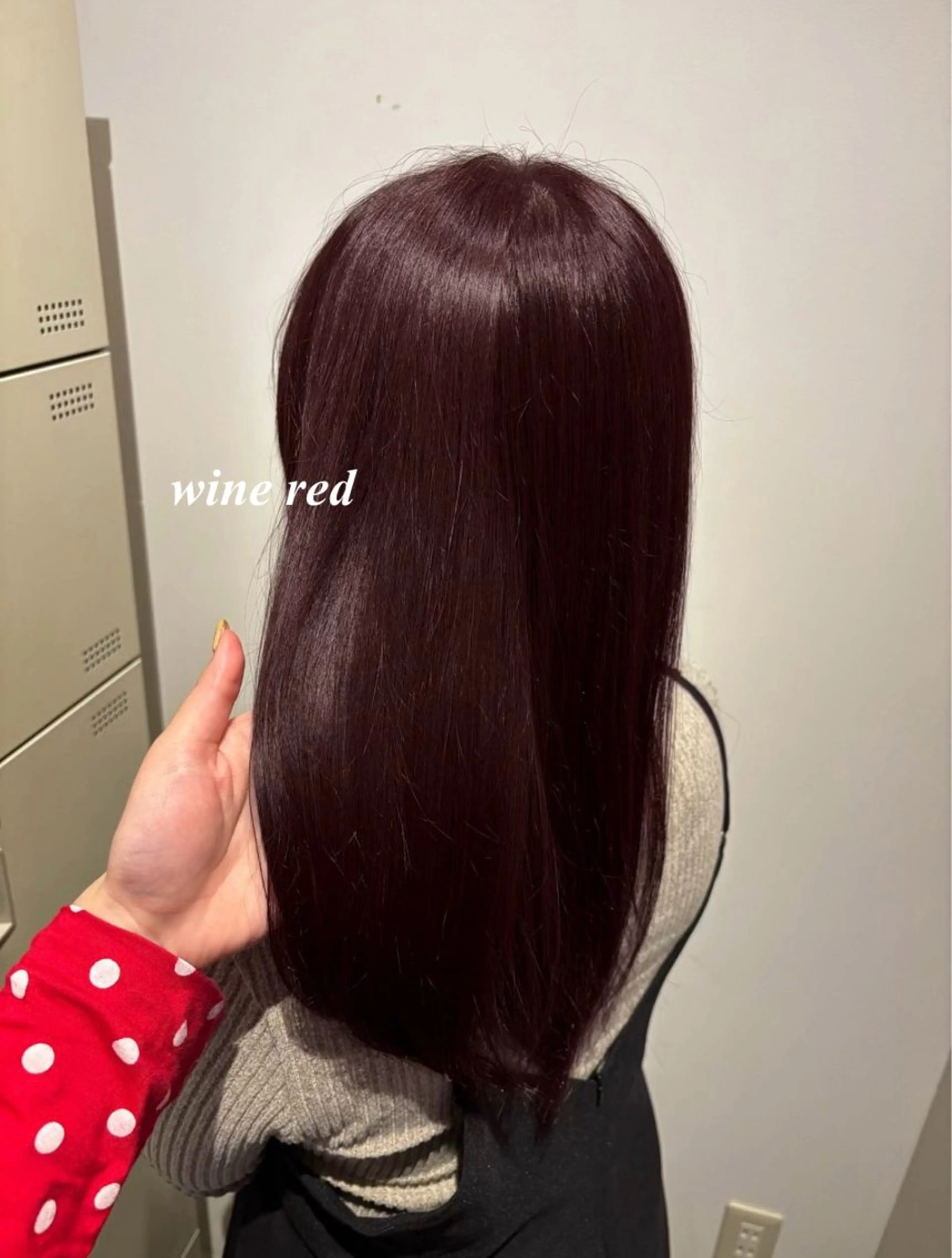 セミロング カラー 透明感カラー レッドカラー 中山 璃星のヘアスタイル