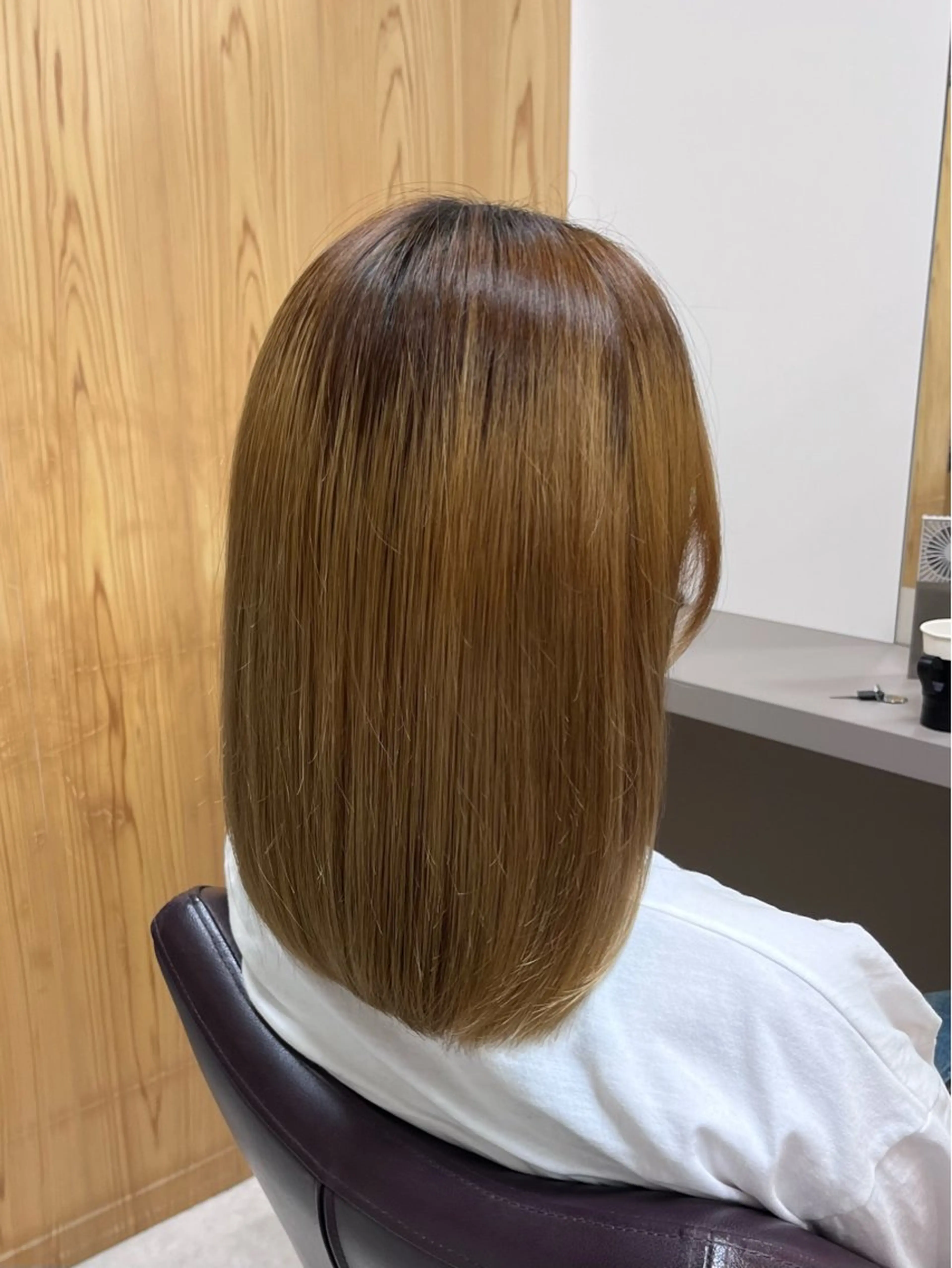 ミディアム パーマ ミディアムパーマ 髪質改善 縮毛矯正 トリートメント ストレートパーマ 縮毛矯正 トリートメント 髪質改善特化KIZU /艶髪研究（京都）のヘアスタイル